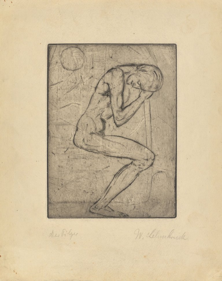 This picture shows the following artwork: Wilhelm Lehmbruck. ”Der Pilger”. 1912.