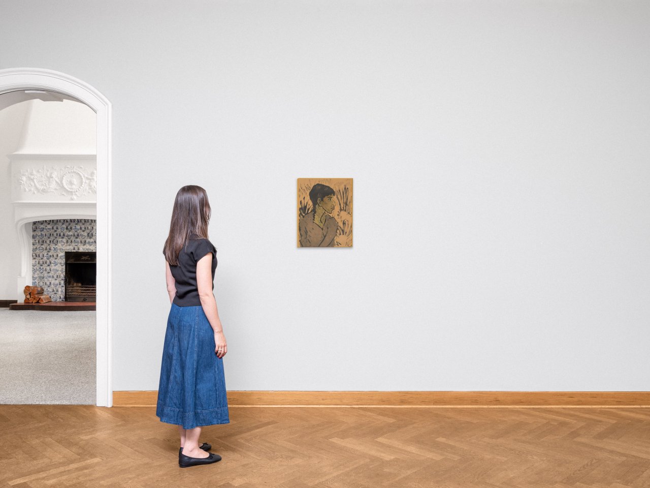 This picture shows the following artwork: Otto Mueller. ”Zigeunerin im Profil”. 1926/27.