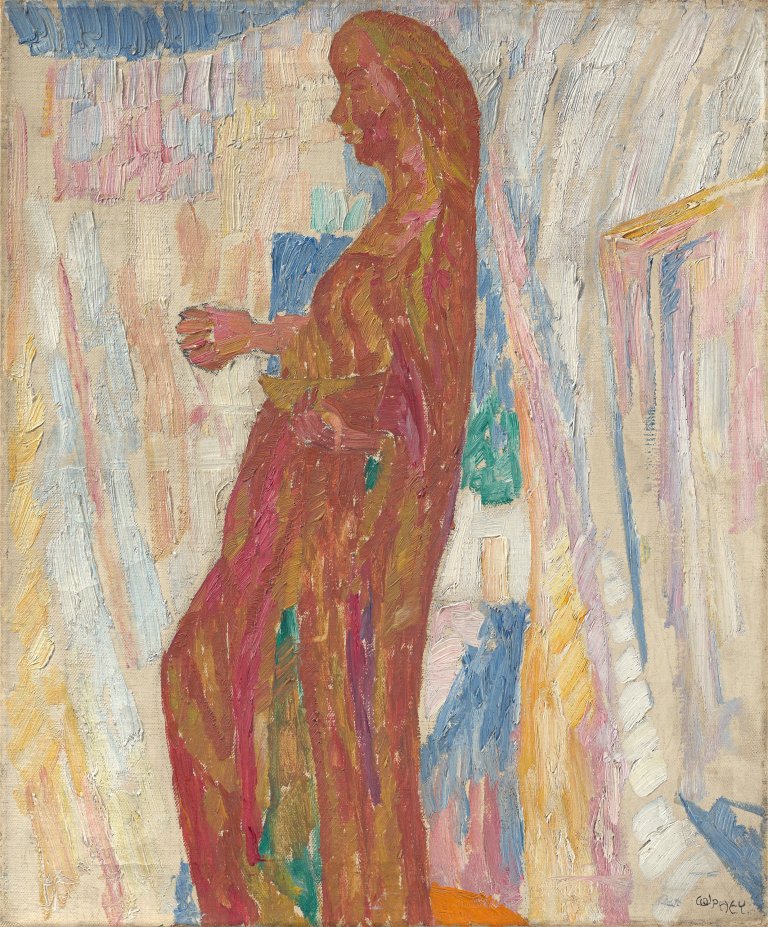 This picture shows the following artwork: Walter Ophey. ”Figürchen”. Circa 1914.
