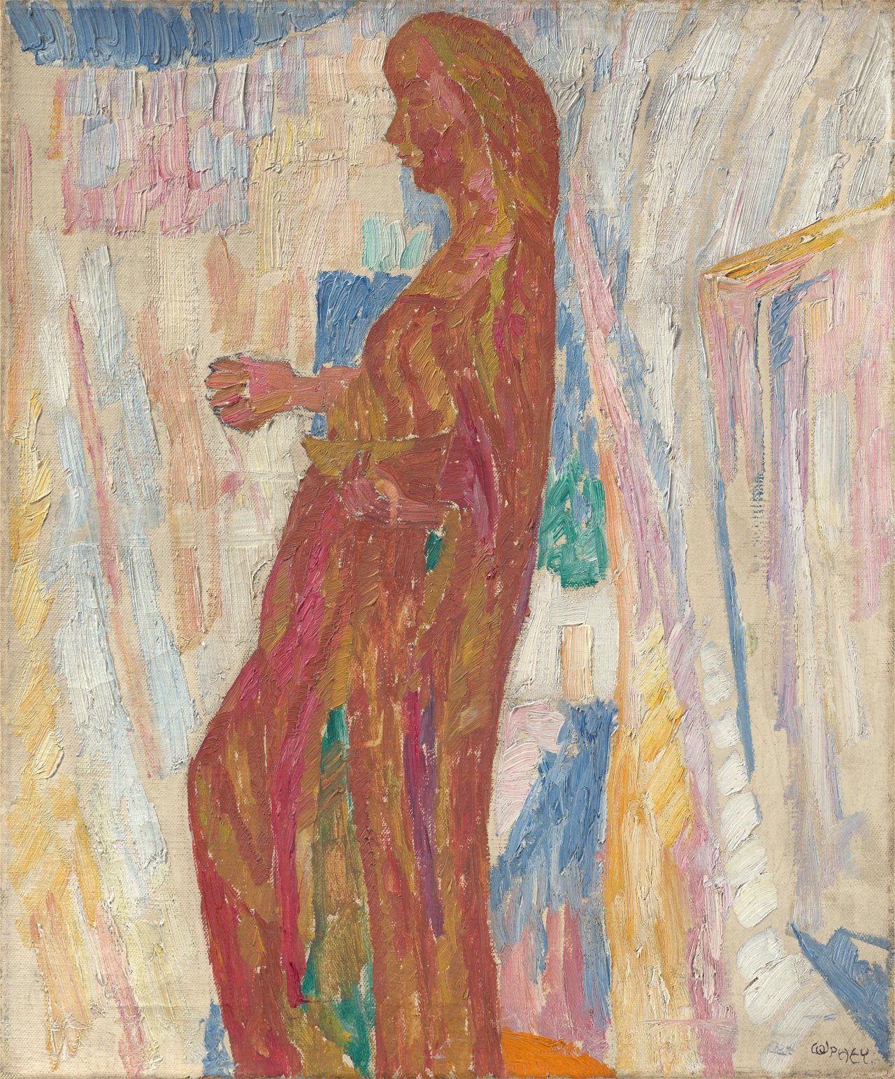 This picture shows the following artwork: Walter Ophey. ”Figürchen”. Circa 1914.
