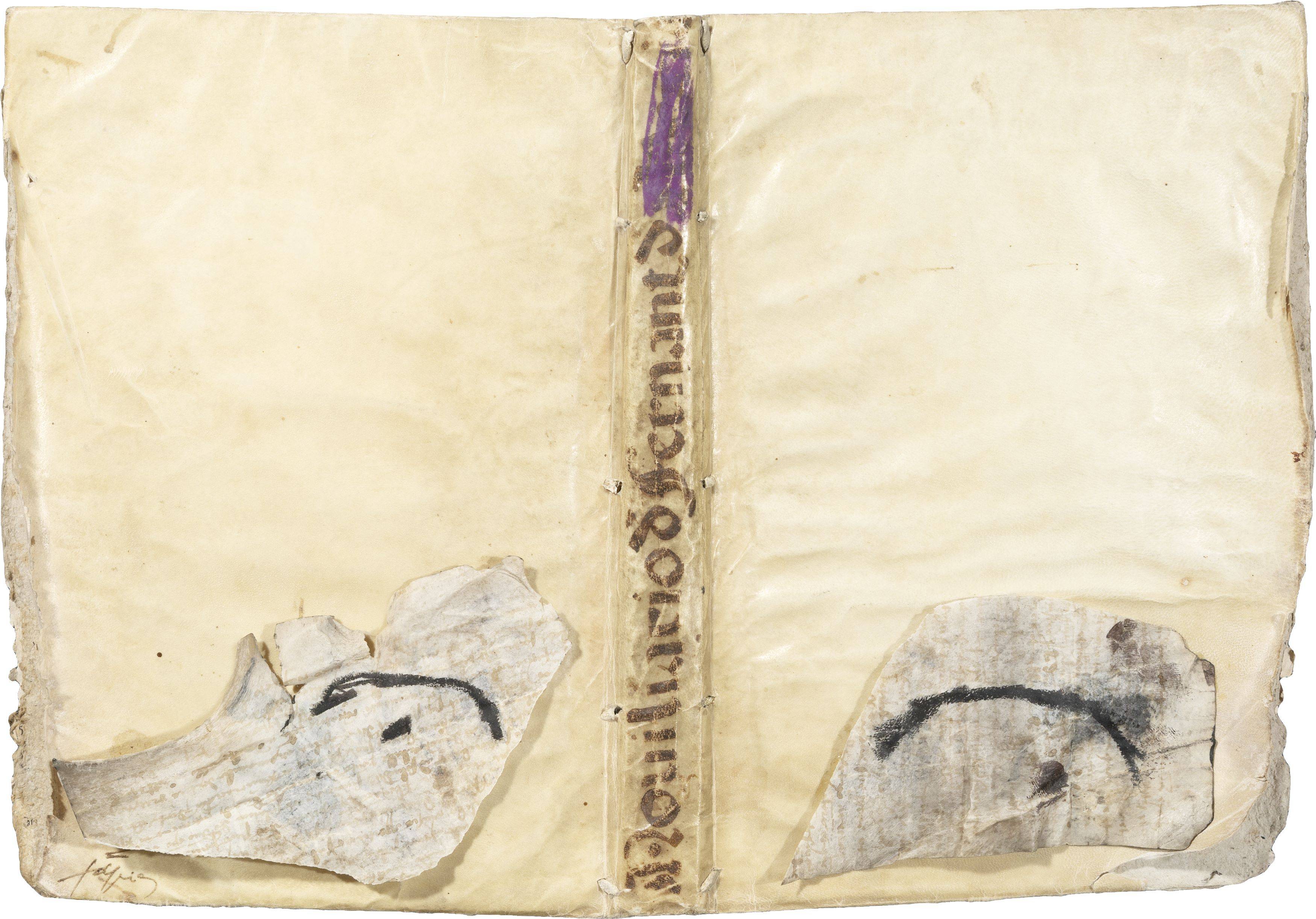 This picture shows the following artwork: Antoni Tàpies. ”Two Papers on Parchment”. 1971.