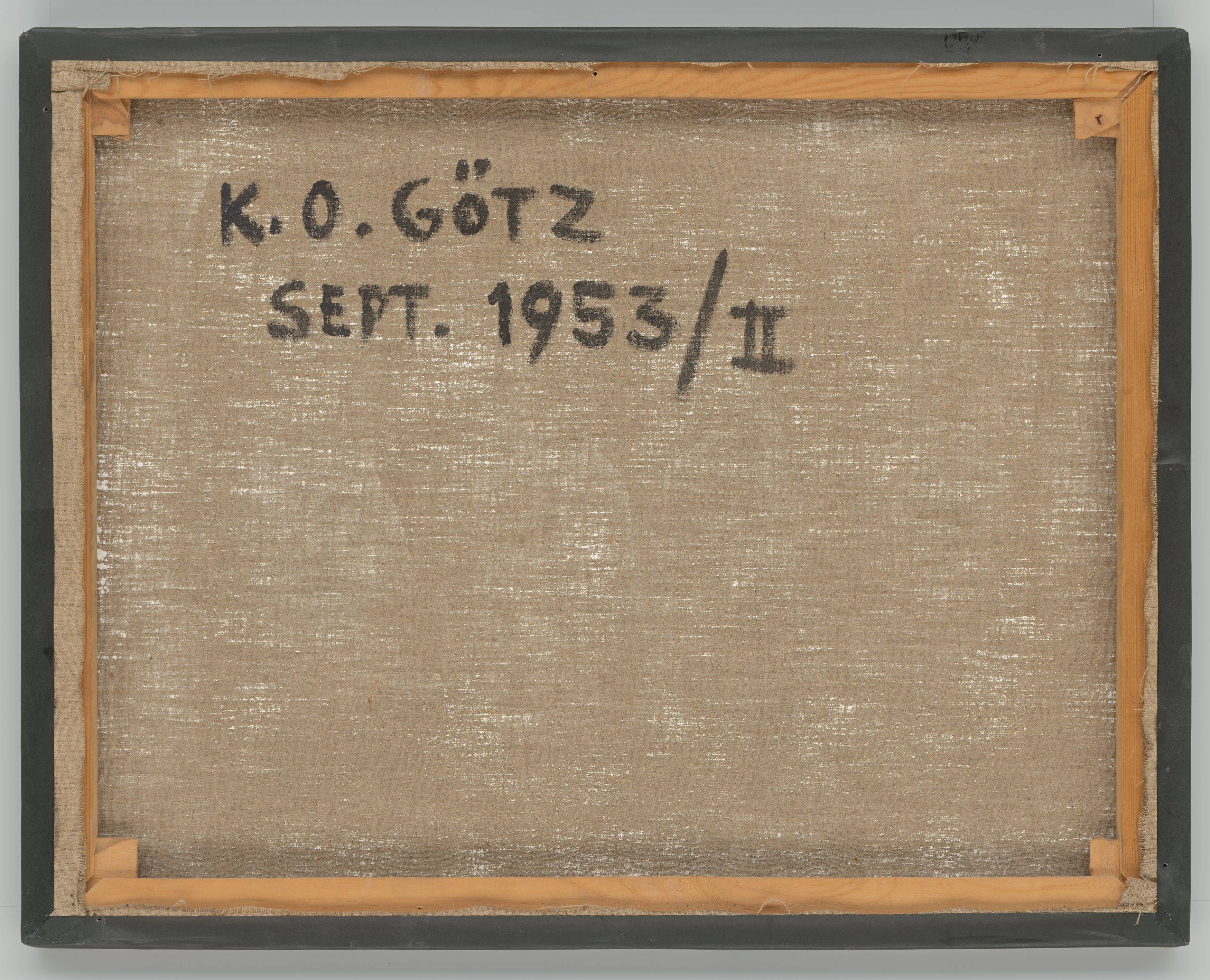 Auf diesem Bild ist das folgende Kunstwerk zu sehen: Karl Otto Götz. „Sept. 1953/II“. 1953.
