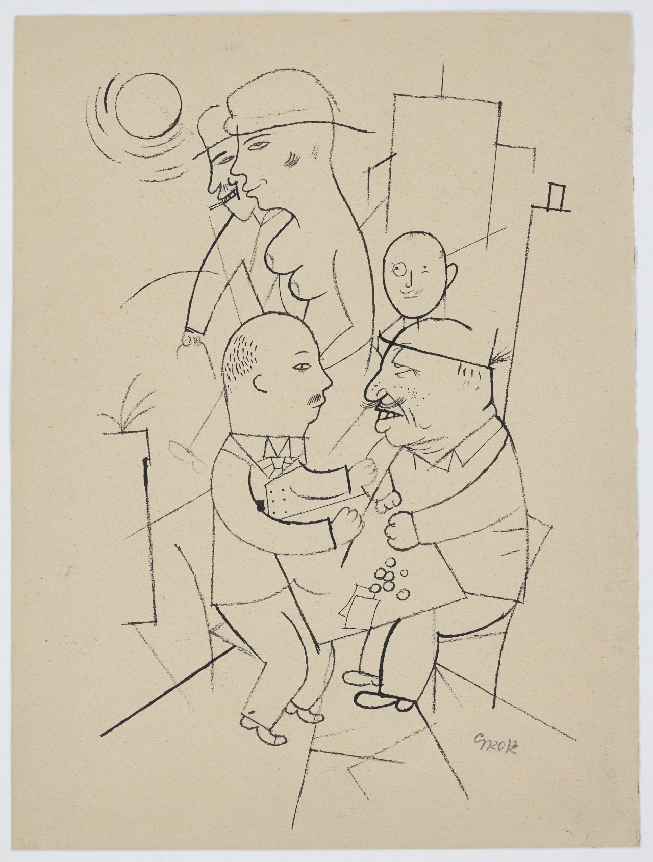 Auf diesem Bild ist das folgende Kunstwerk zu sehen: George Grosz. „Geschäfte“. 1919.