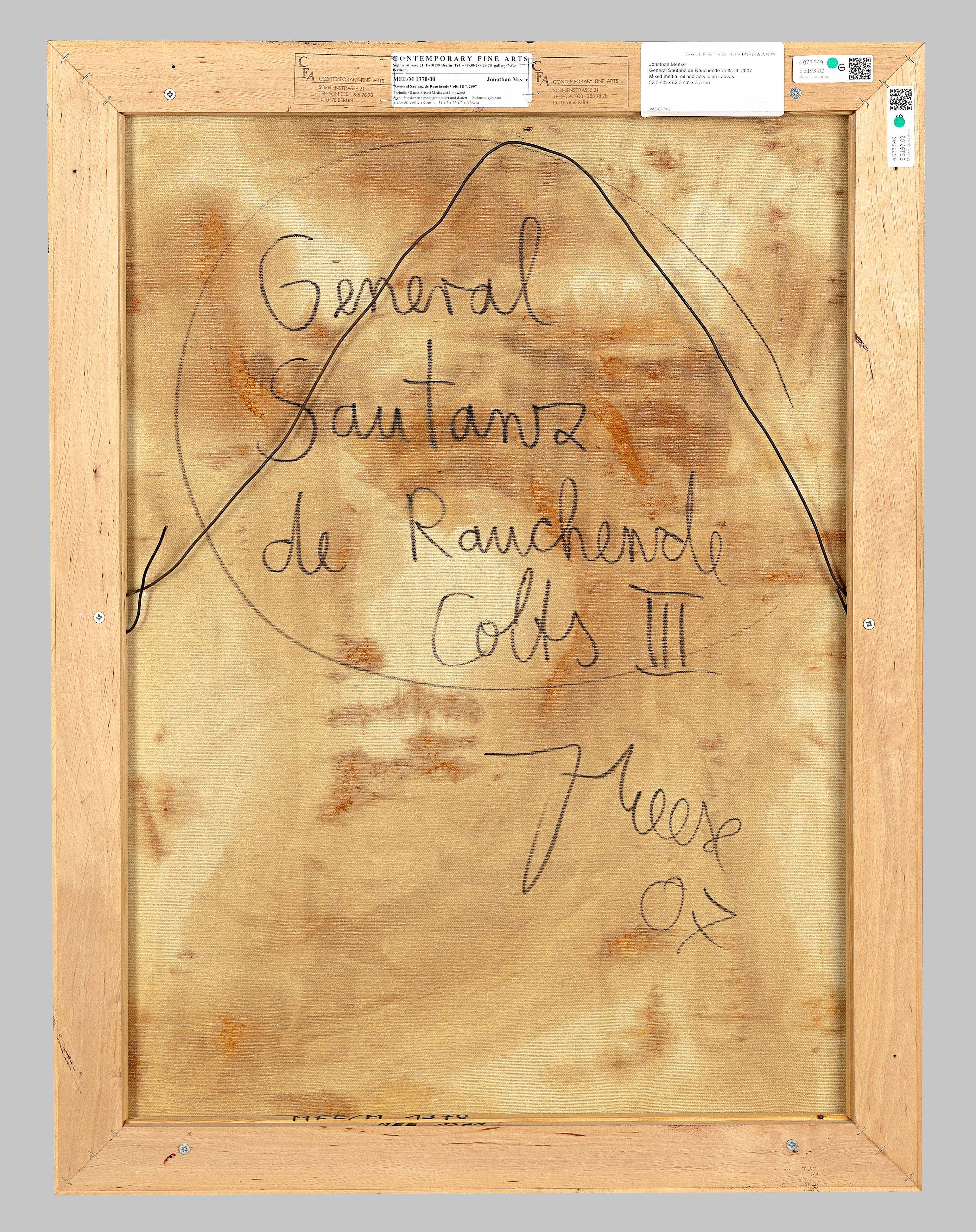 This picture shows the following artwork: Jonathan Meese. ”General Sautanz de Rauchende Colts III”. 2007.
