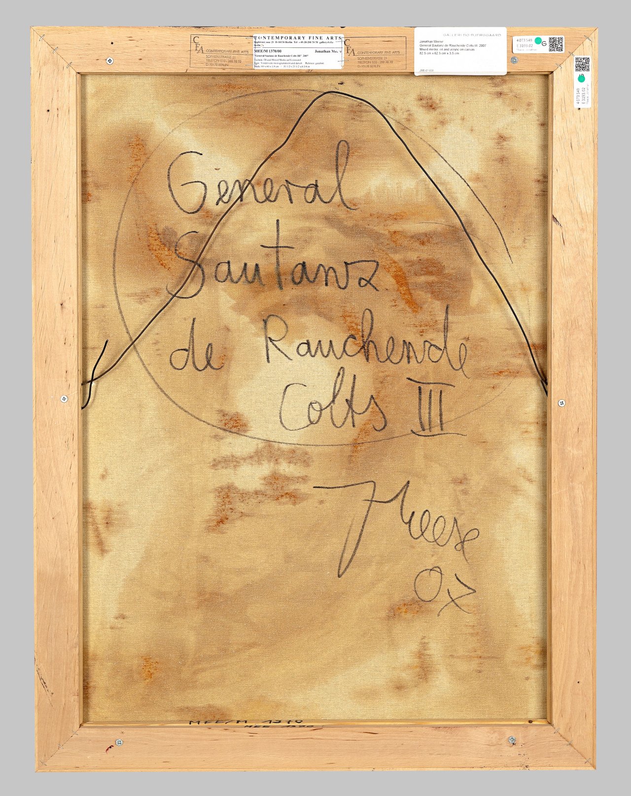 This picture shows the following artwork: Jonathan Meese. ”General Sautanz de Rauchende Colts III”. 2007.