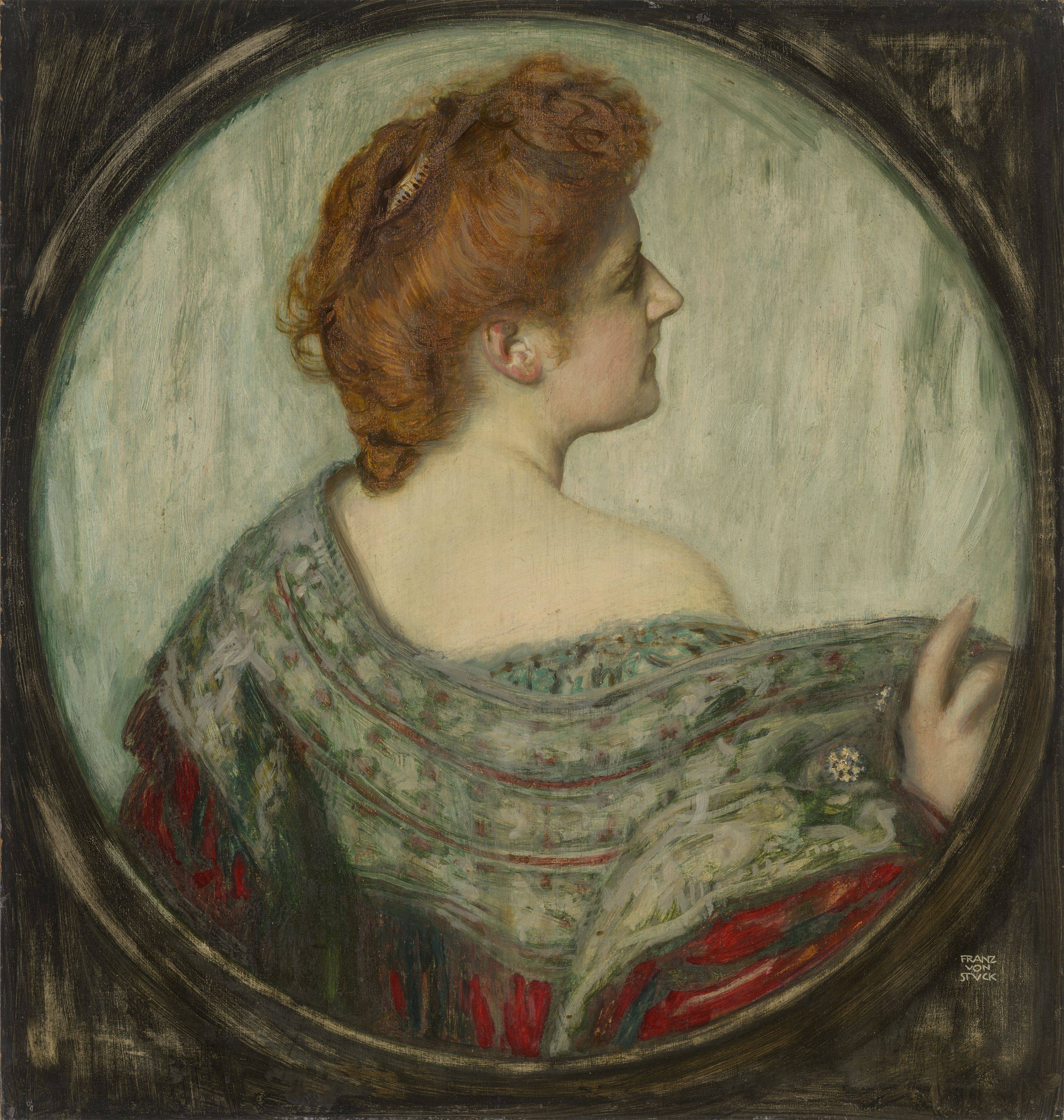 This picture shows the following artwork: Franz von Stuck. Erna Hanfstaengl (?). Presumably circa 1900.