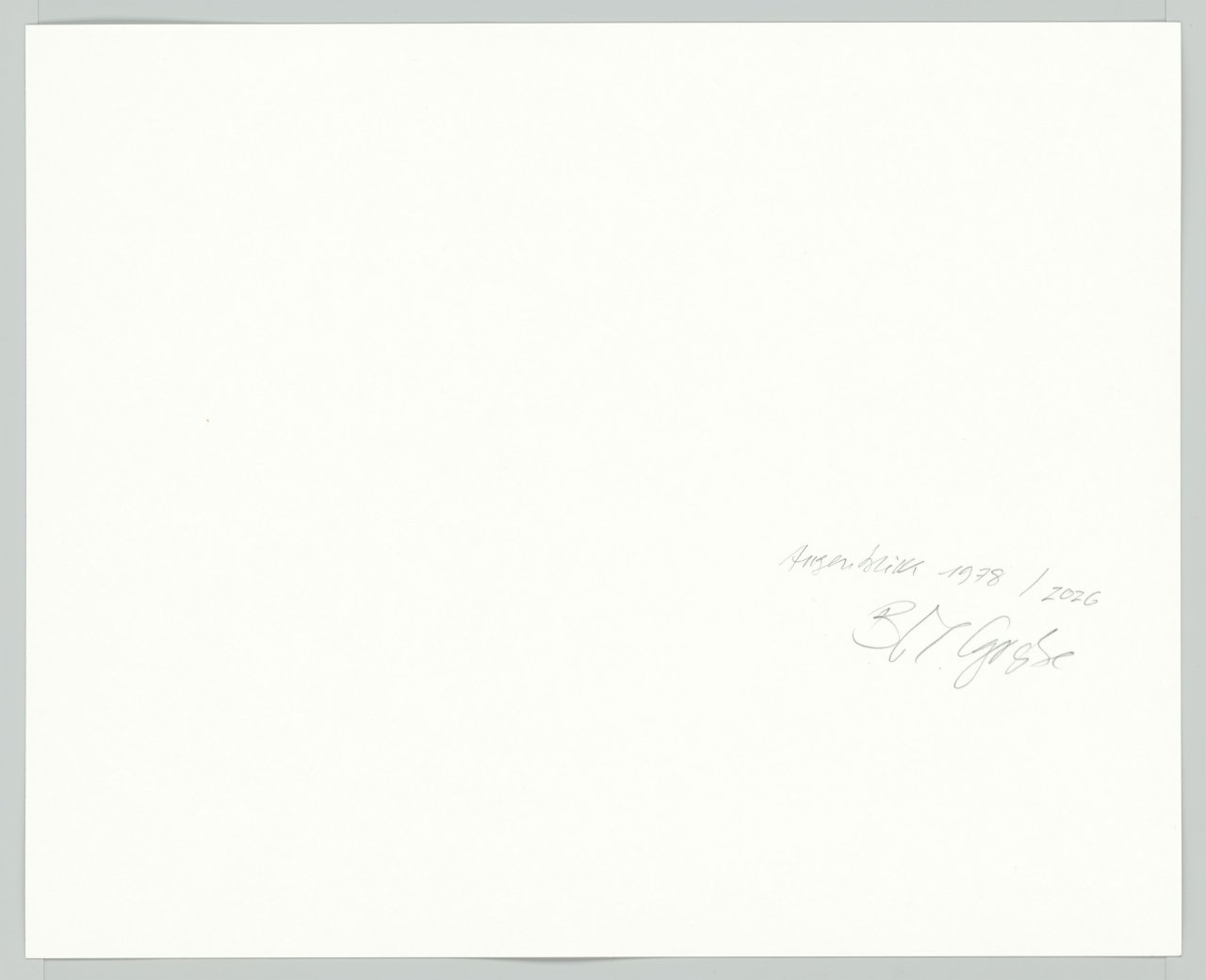 This picture shows the following artwork: Bernd Große. ”Augenblick”. 1978.