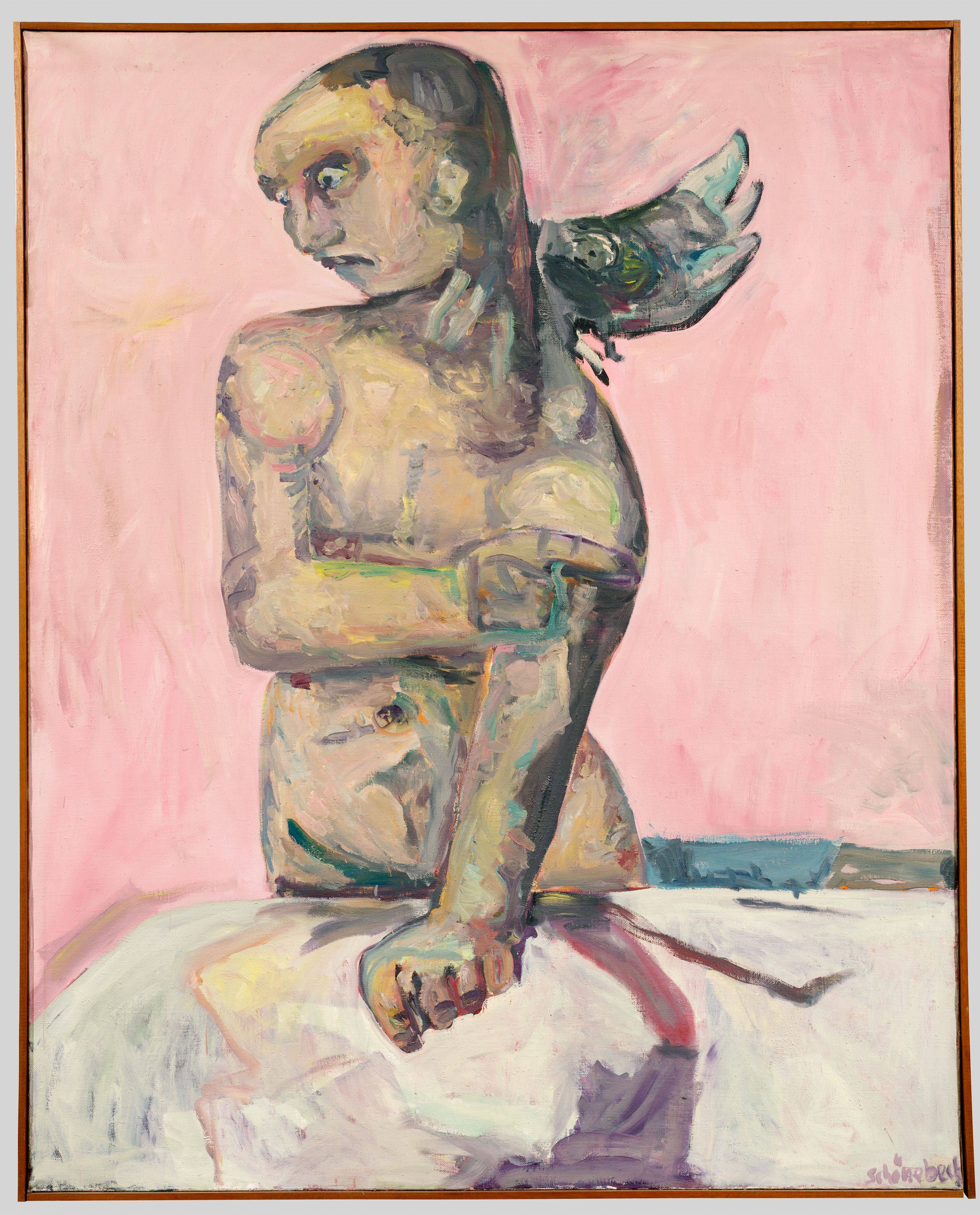 This picture shows the following artwork: Eugen Schönebeck. ”Figur mit Vogel I”. 1963/64.