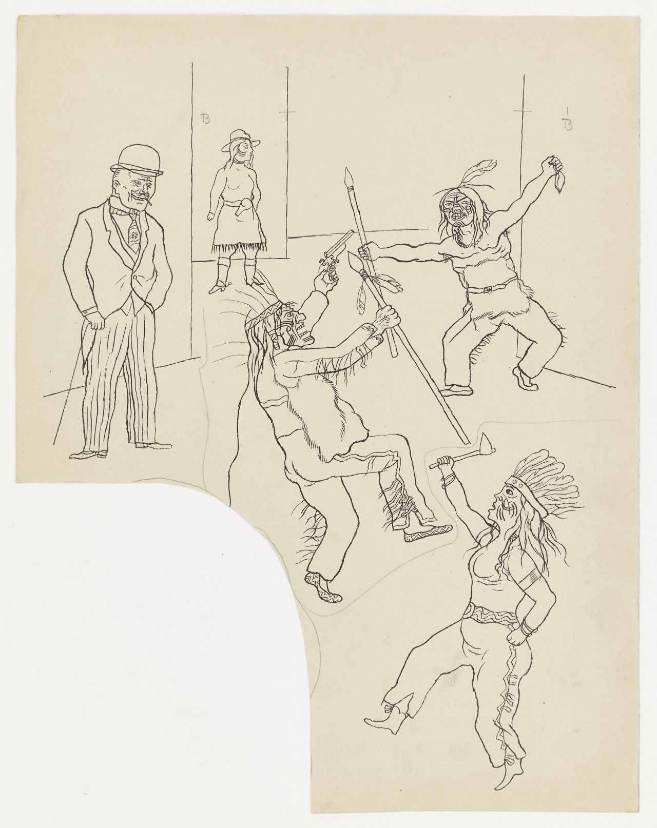 This picture shows the following artwork: George Grosz. Amerika. Circa 1922.