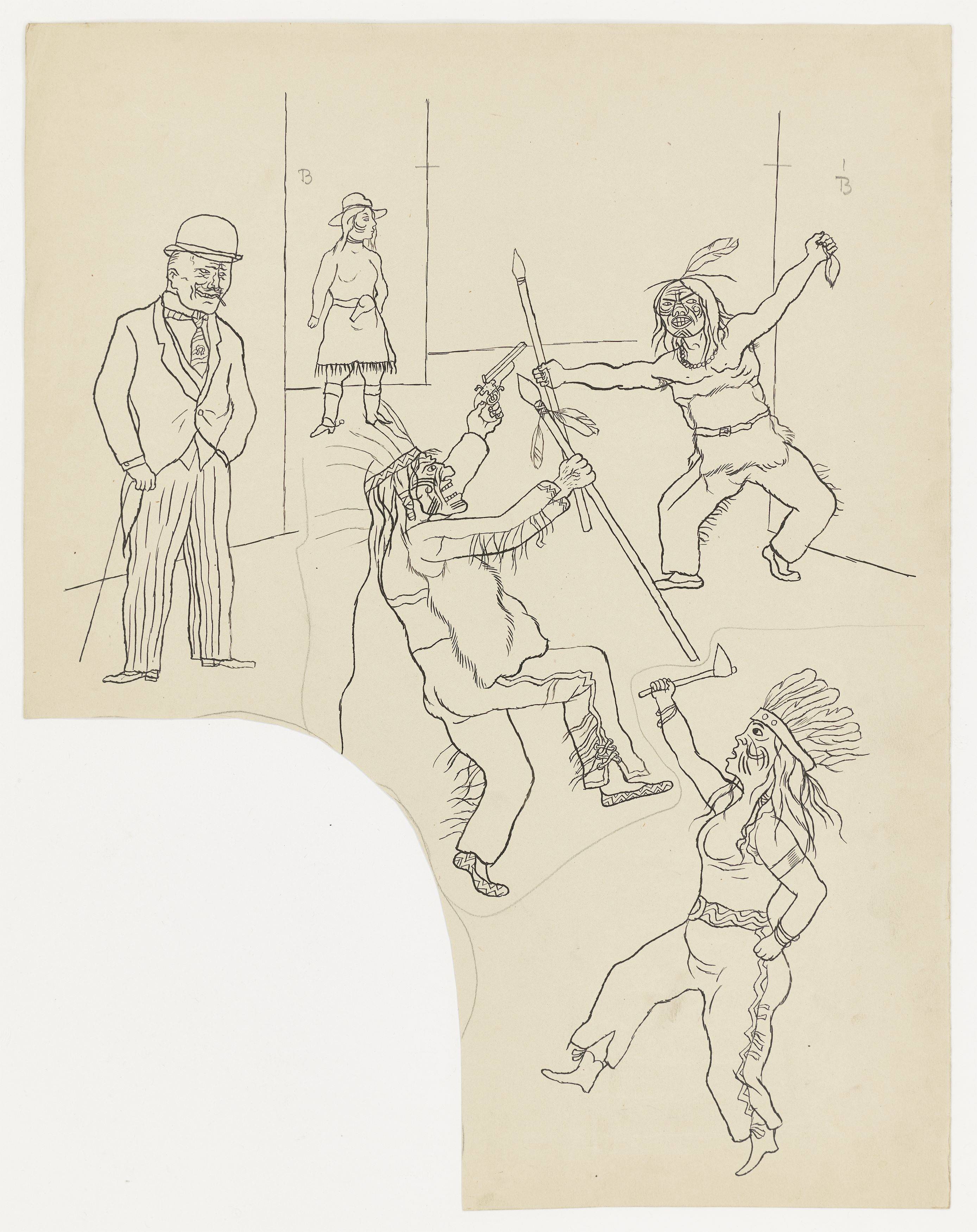 This picture shows the following artwork: George Grosz. Amerika. Circa 1922.