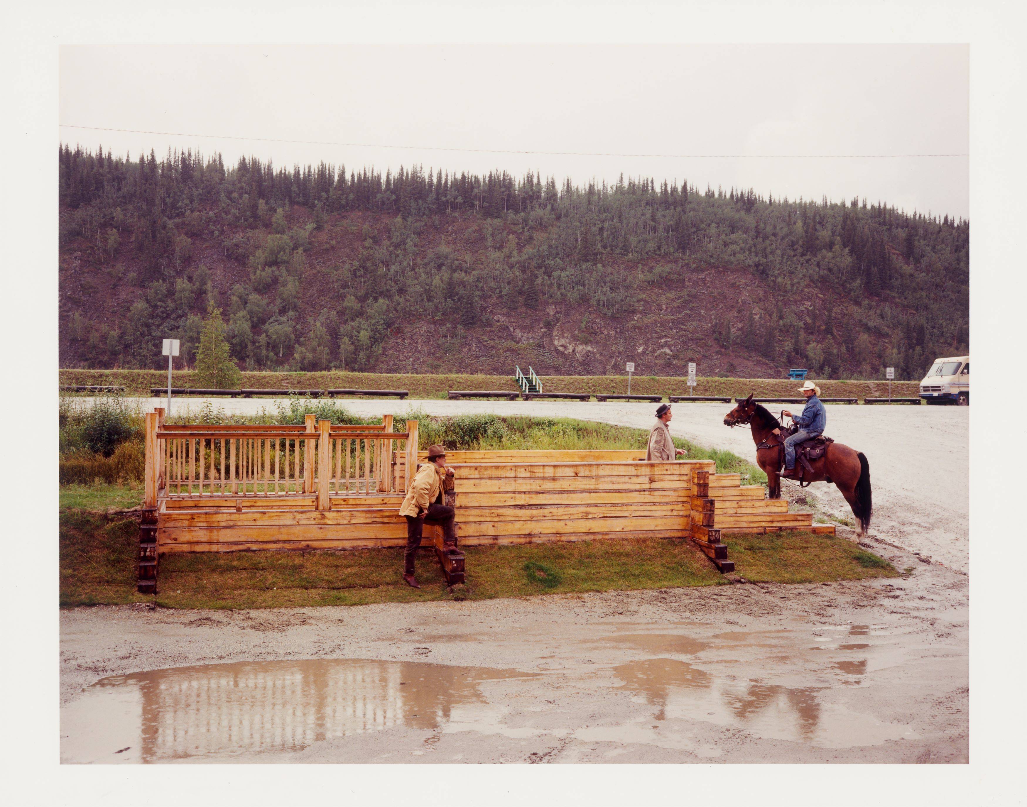 This picture shows the following artwork: Albrecht Fuchs. M.K. 9 Fotografien. Martin Kippenberger in Dawson City, August 1995.