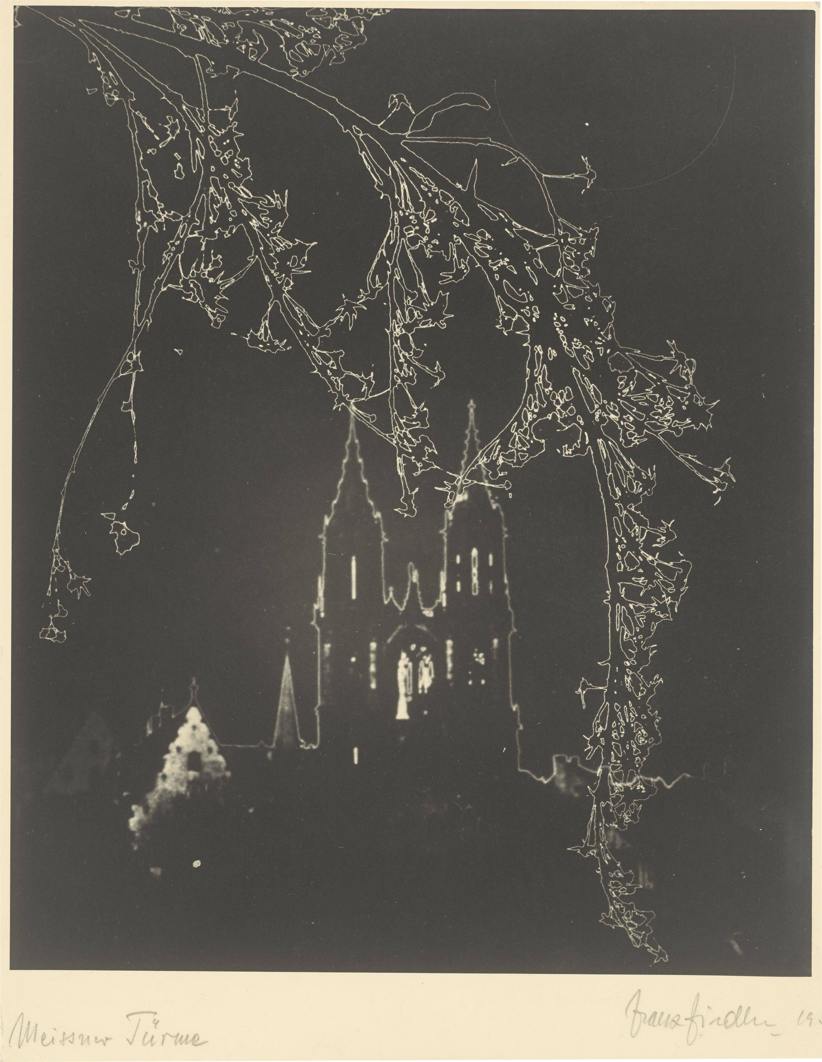 This picture shows the following artwork: Franz Fiedler. ”Meissner Türme”. 1950s.