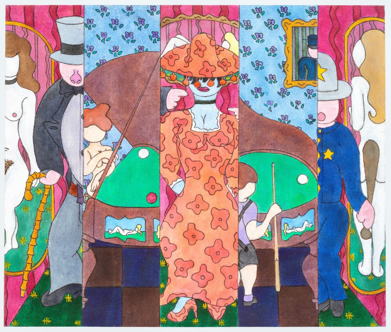 This picture shows the following artwork: William N. Copley. ”The Kids No Trooper”. 1989.