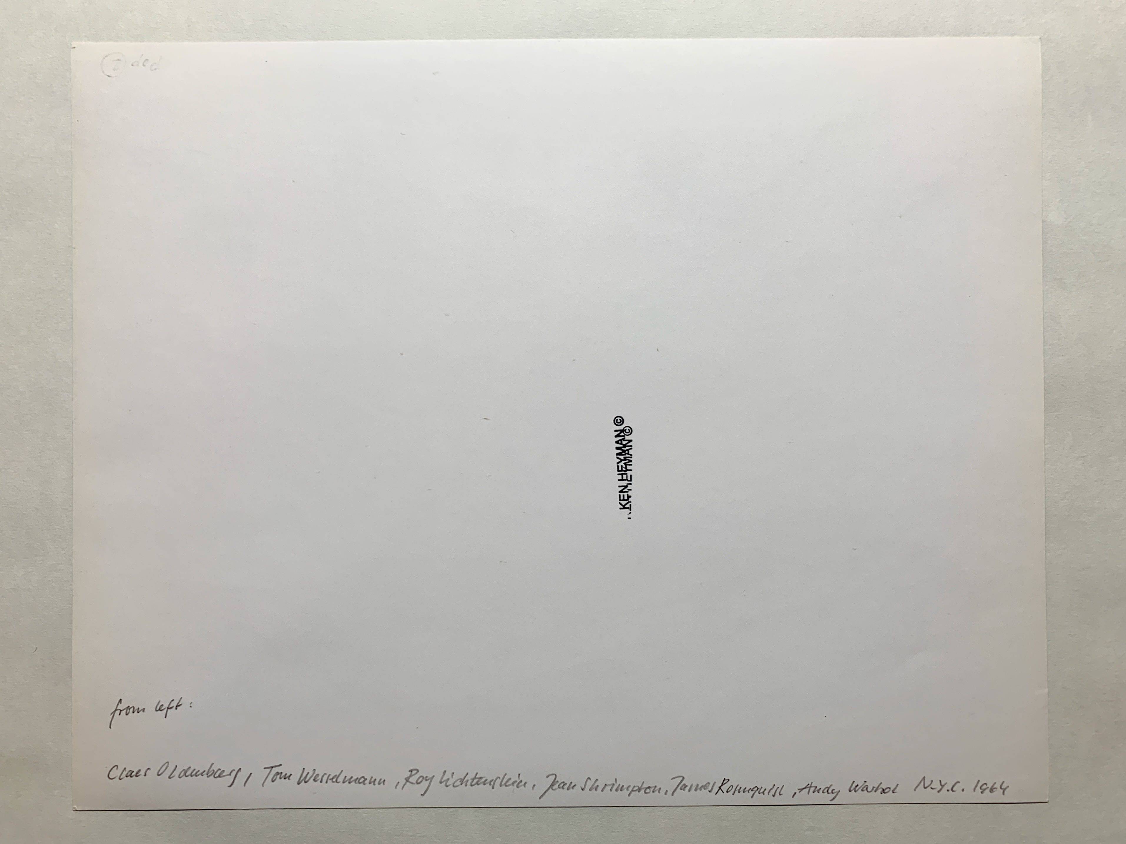 This picture shows the following artwork: Ken Heyman. Pop Art Artists, New York. 1964.