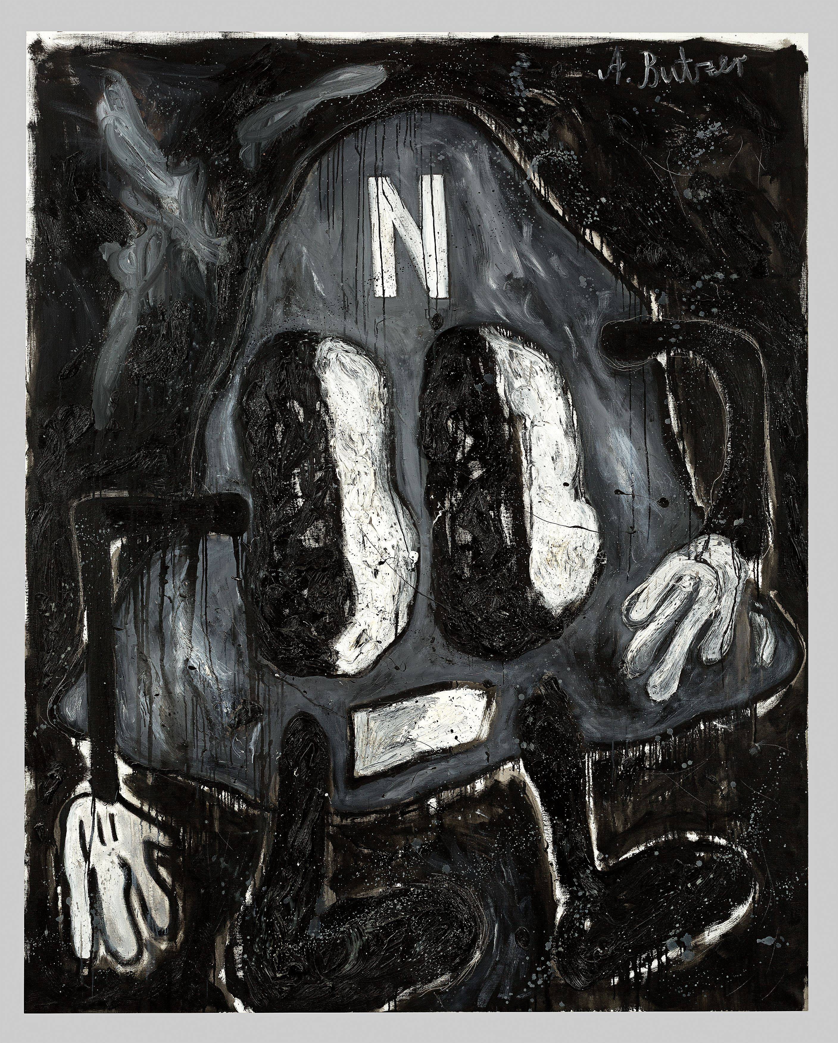 Auf diesem Bild ist das folgende Kunstwerk zu sehen: André Butzer. „Heimkunft nach N“. 2006.