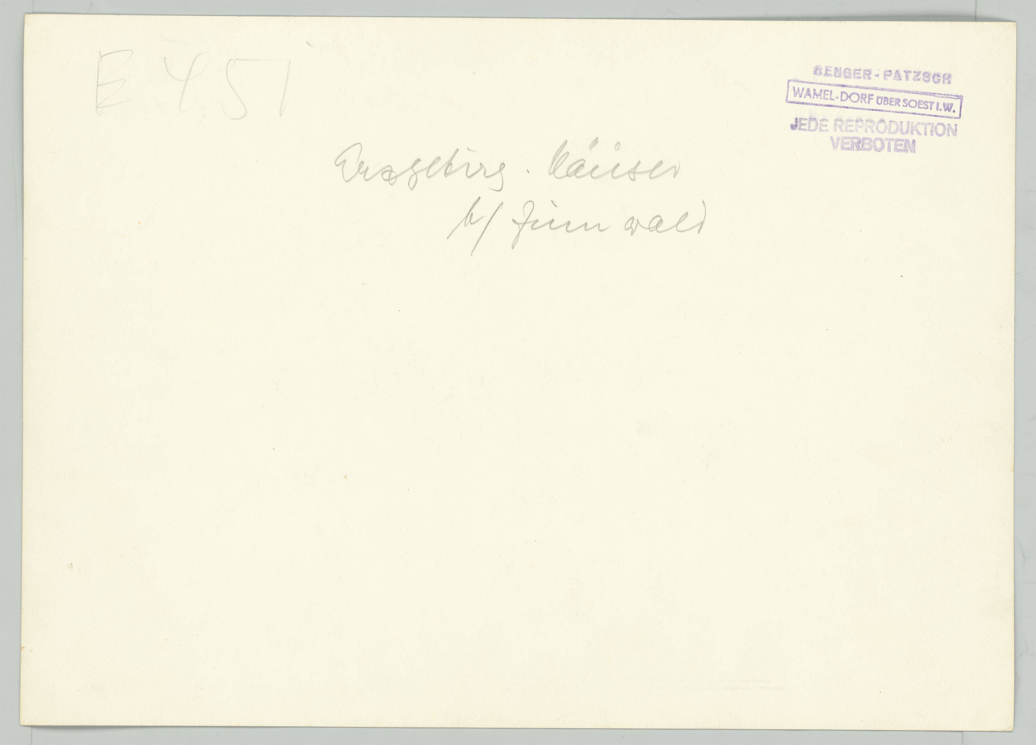 This picture shows the following artwork: Albert Renger-Patzsch. ”Erzgebirg.[e] Häuser b/ Zinnwald”. Circa 1936.