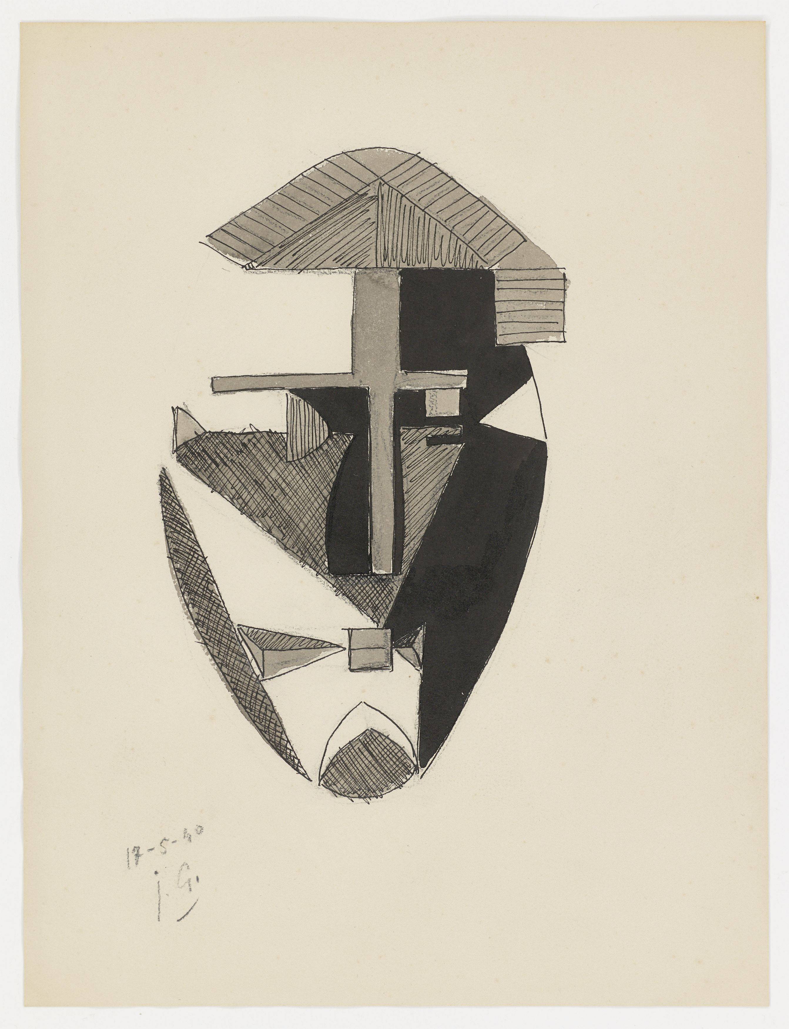 This picture shows the following artwork: Julio González. Untitled (mask). 1940.