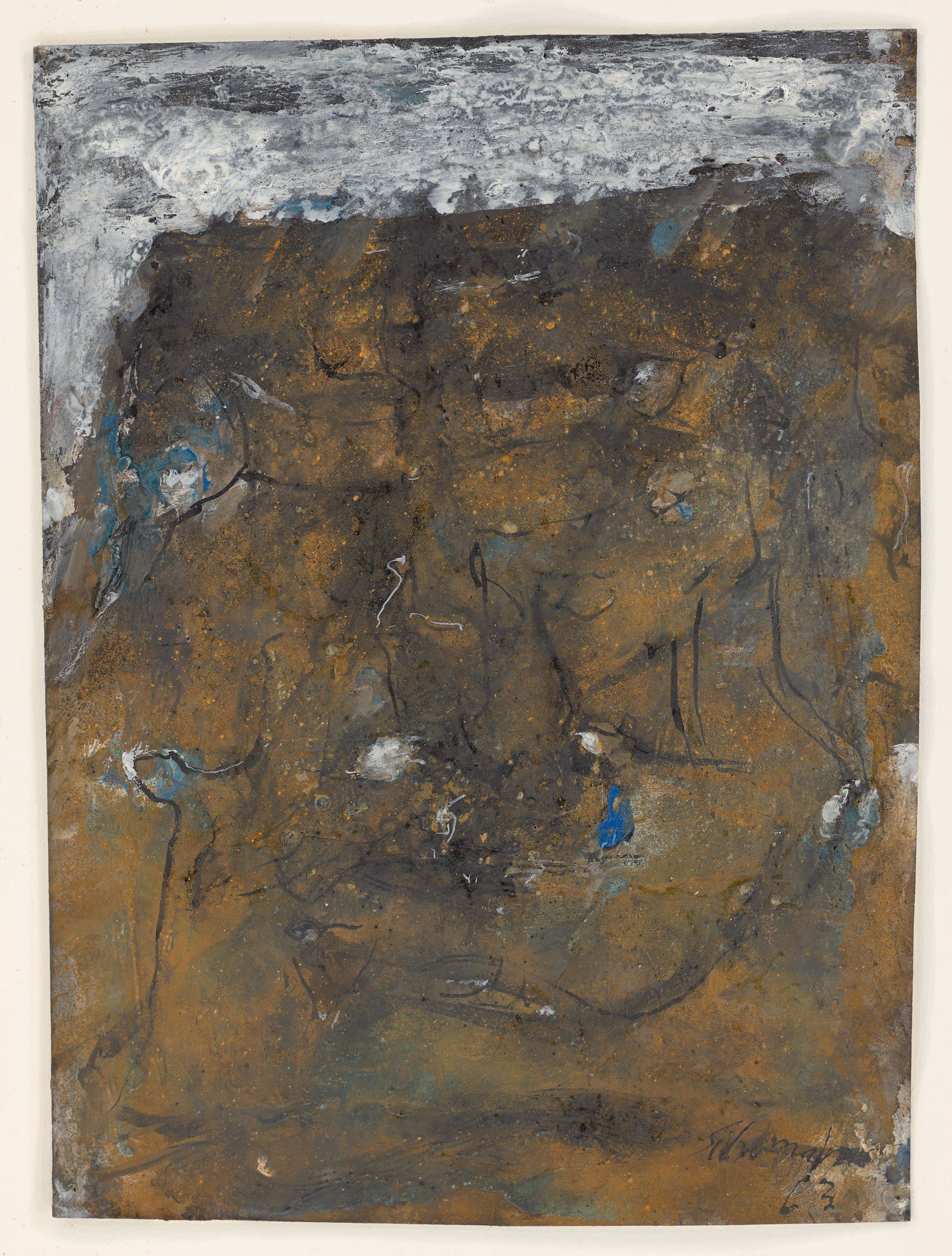 This picture shows the following artwork: Emil Schumacher. Untitled. 1963.