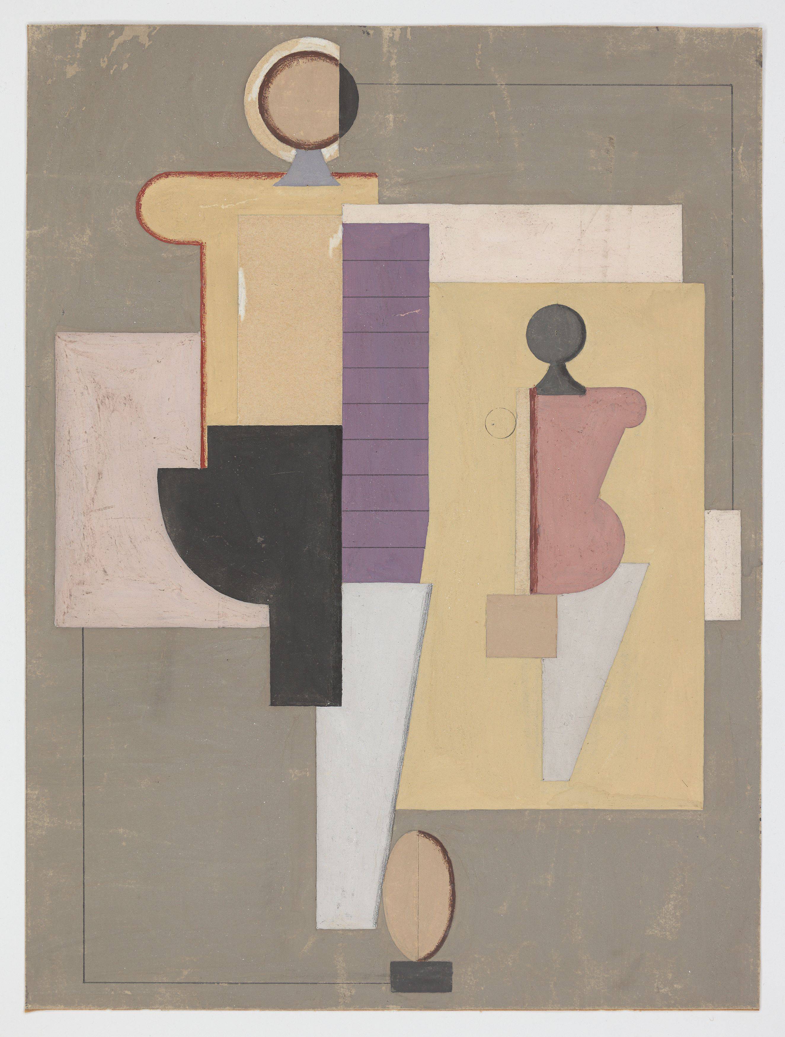 This picture shows the following artwork: Willi Baumeister. ”Zwei Figuren”. 1923.