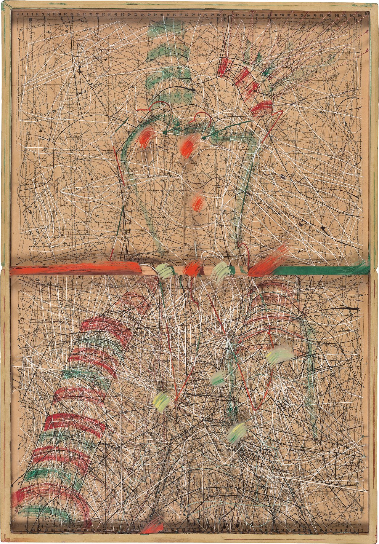 This picture shows the following artwork: Gerhard Hoehme. ”Seitenwindfenster”. 1964.