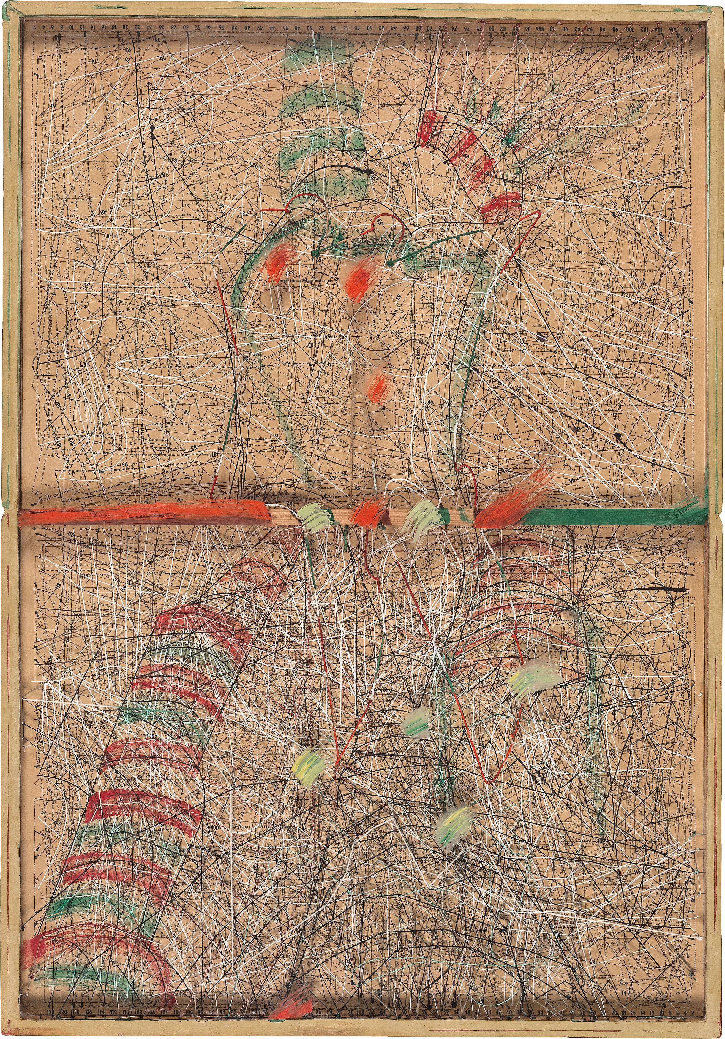 This picture shows the following artwork: Gerhard Hoehme. ”Seitenwindfenster”. 1964.