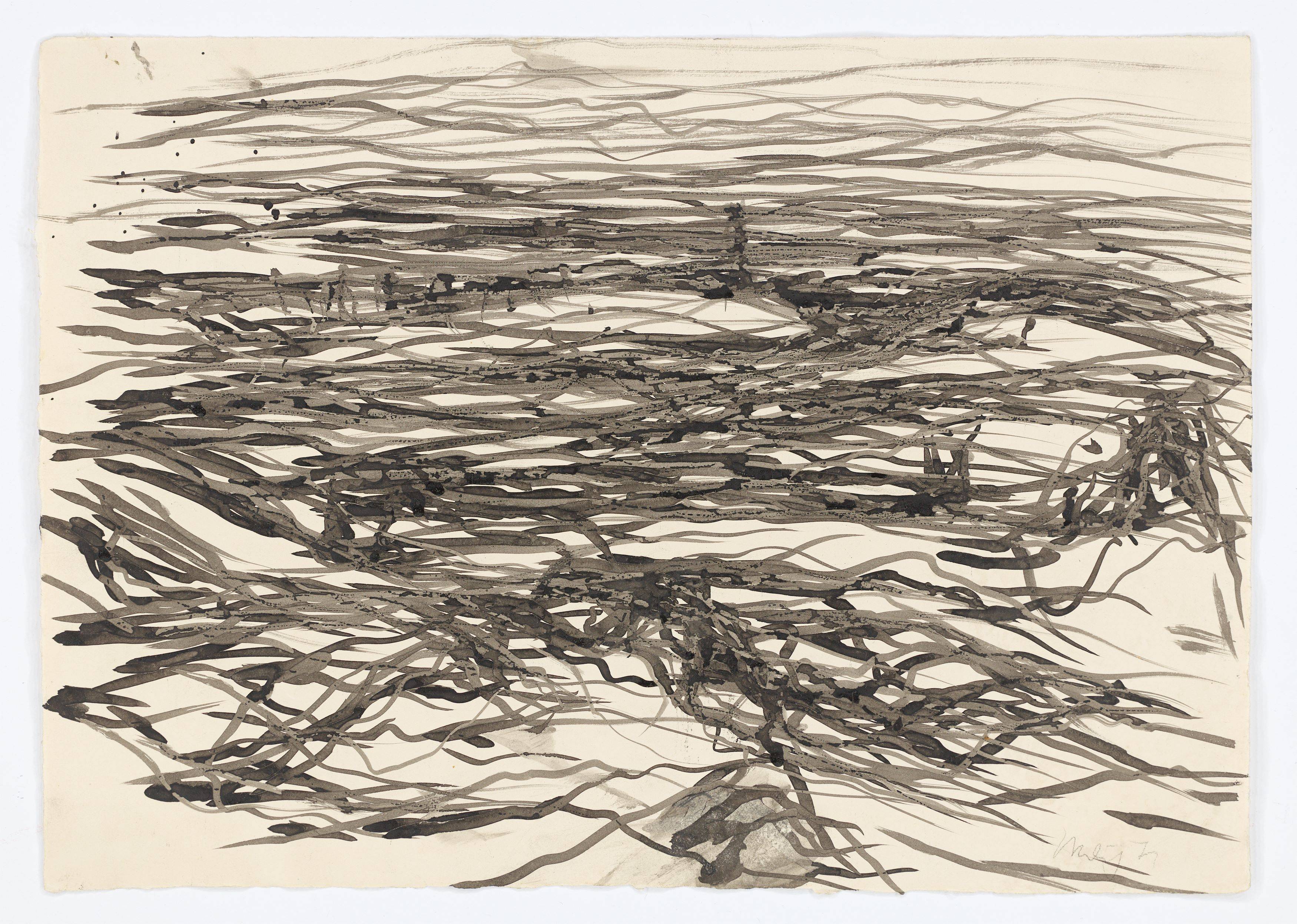 Auf diesem Bild ist das folgende Kunstwerk zu sehen: Max Uhlig. „Strand bei Niemeyer“. 1971.