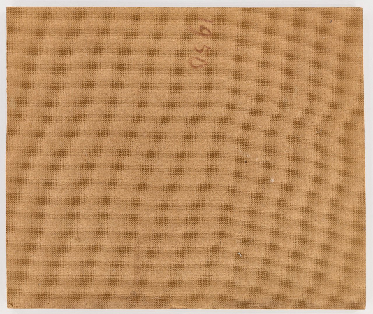 This picture shows the following artwork: Hermann Bachmann. Landscape with a figure from behind. 1950.