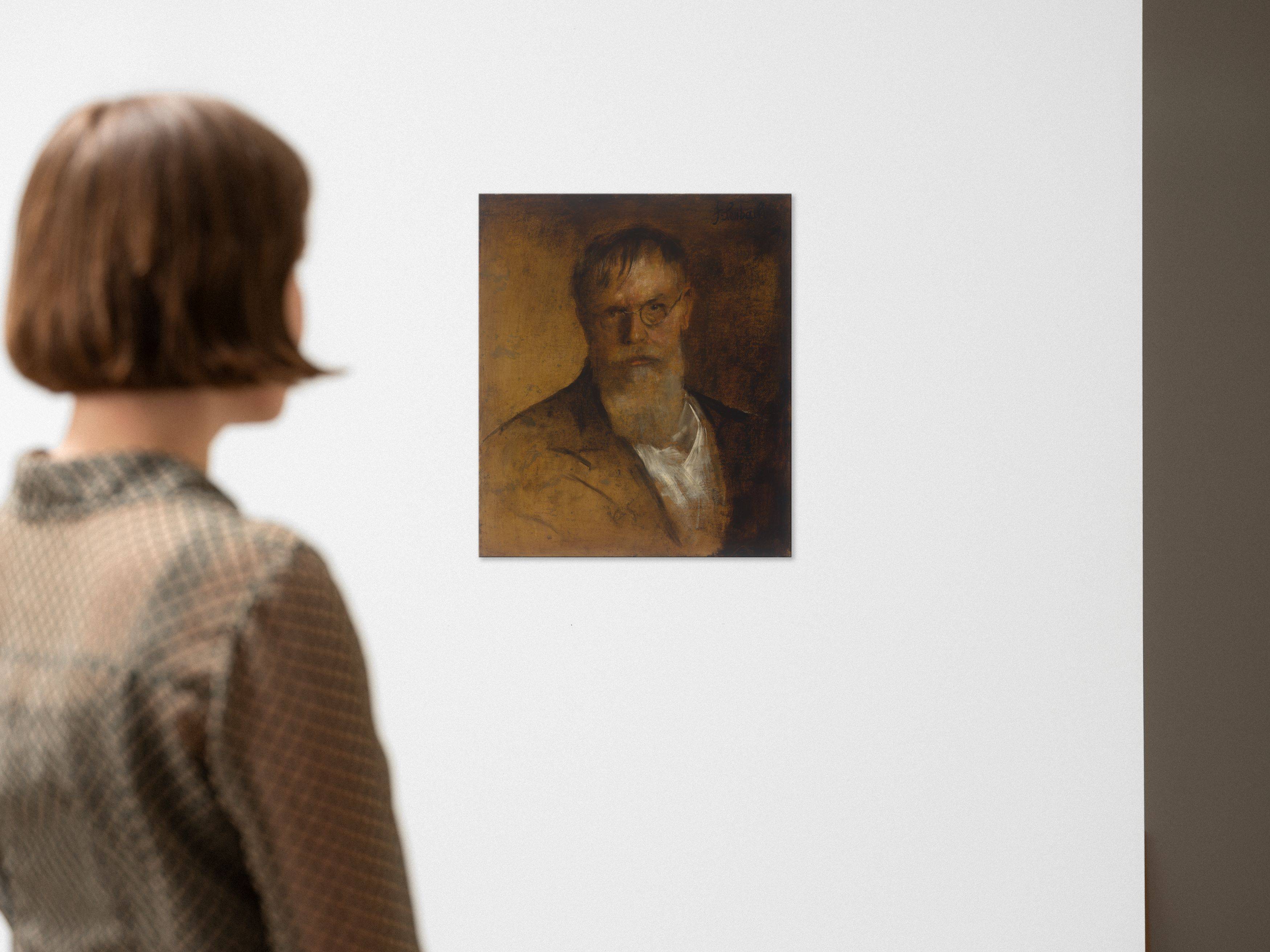 This picture shows the following artwork: Franz von Lenbach. Self-portrait. Circa 1895.