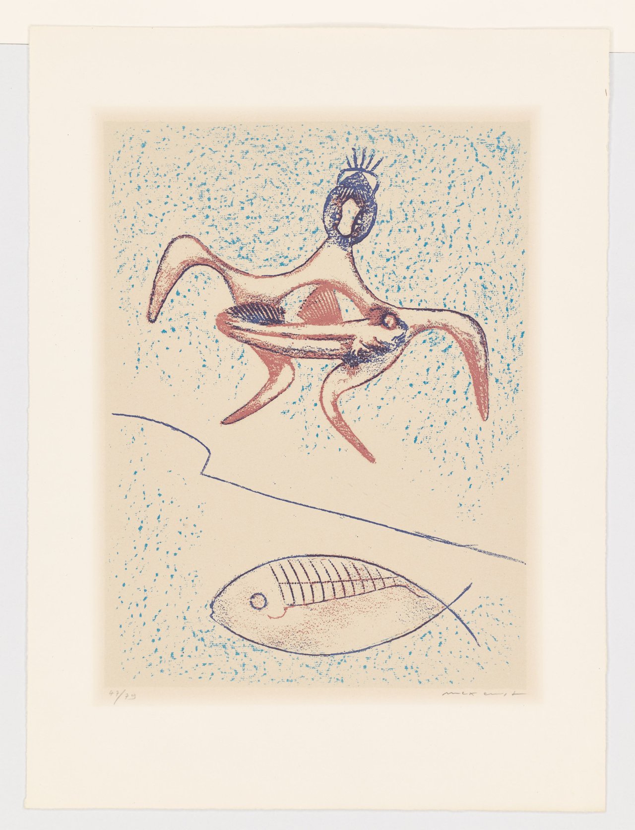 This picture shows the following artwork: Max Ernst. ”Zu: Pierre Hebey, Festin”. 1974.