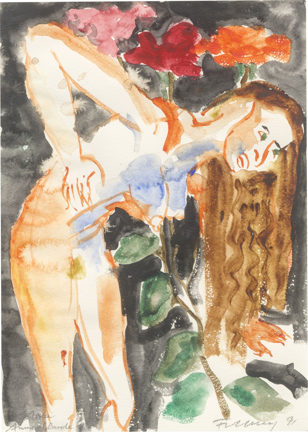 This picture shows the following artwork: Rainer Fetting. ”Cortona Anne-Claude”. 1991.