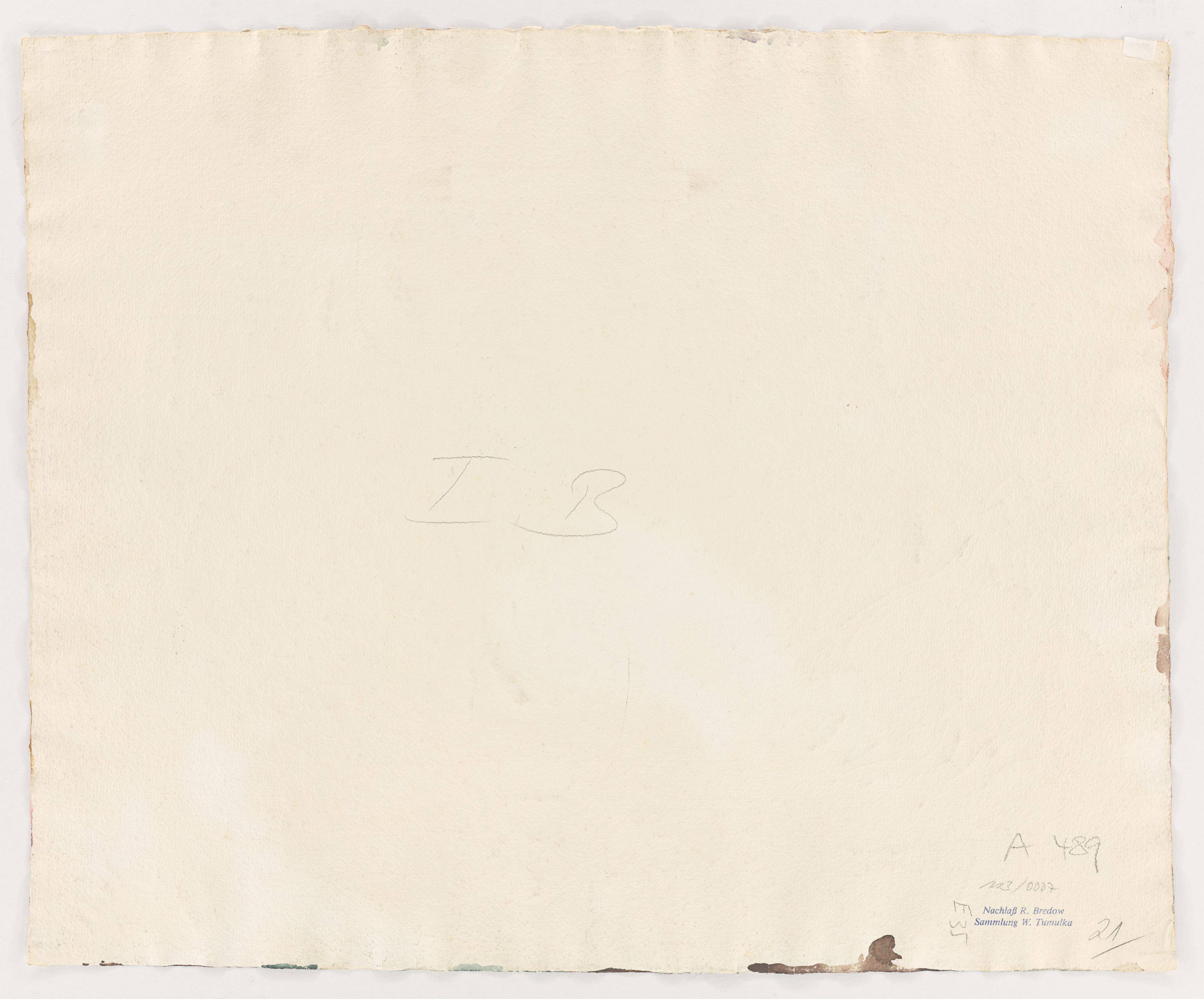 This picture shows the following artwork: Rudolf Bredow. ”Stillleben mit Kürbissen und Weinflaschen II”. 1972.