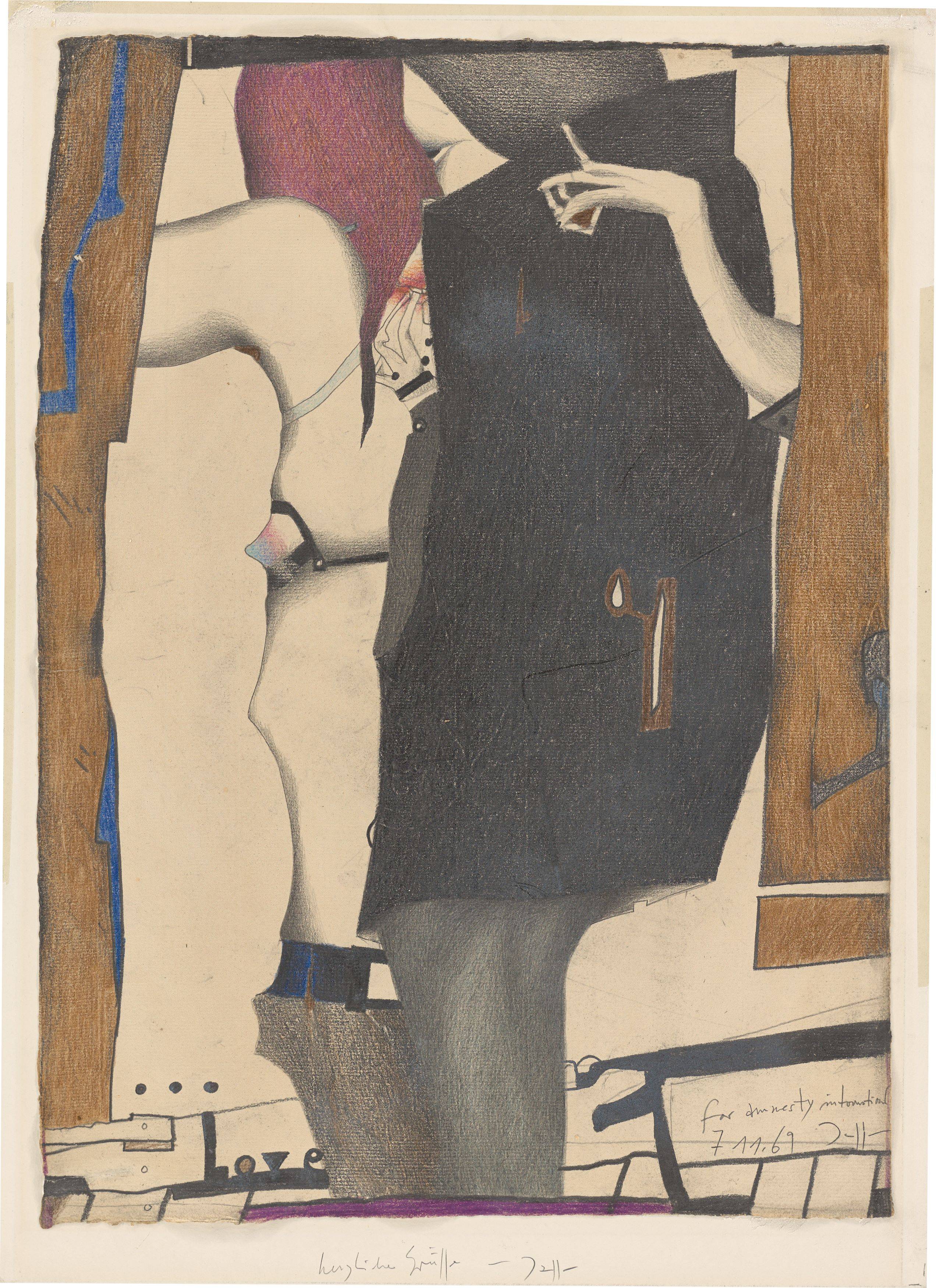 This picture shows the following artwork: Horst Janssen. Untitled (for amnesty international). 1969.