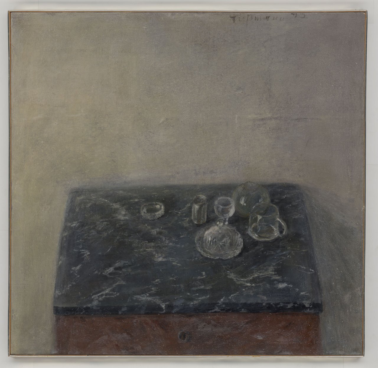 This picture shows the following artwork: Klaus Fußmann. Tischstilleben. 1972.