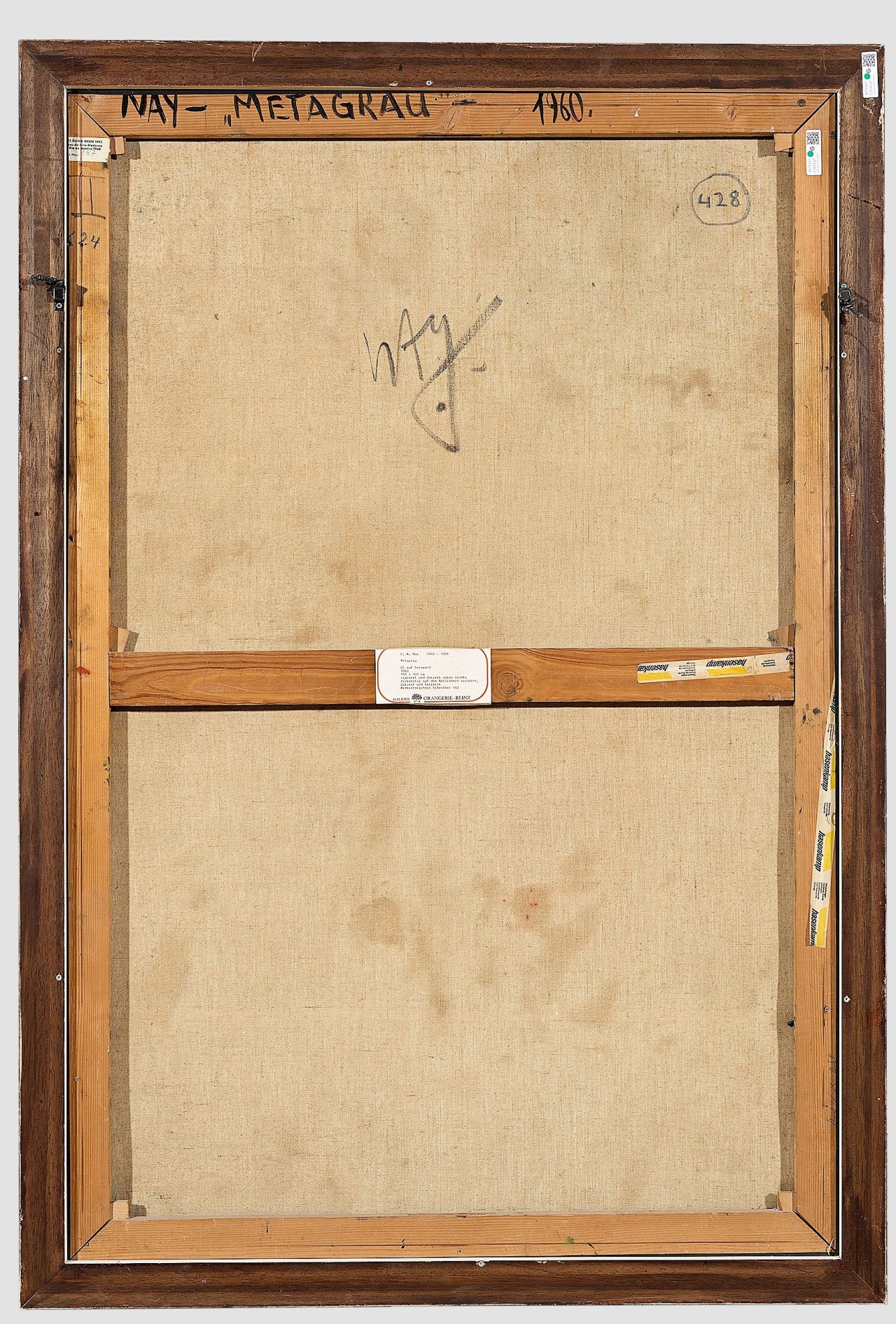 Auf diesem Bild ist das folgende Kunstwerk zu sehen: Ernst Wilhelm Nay. „Metagrau“. 1960.