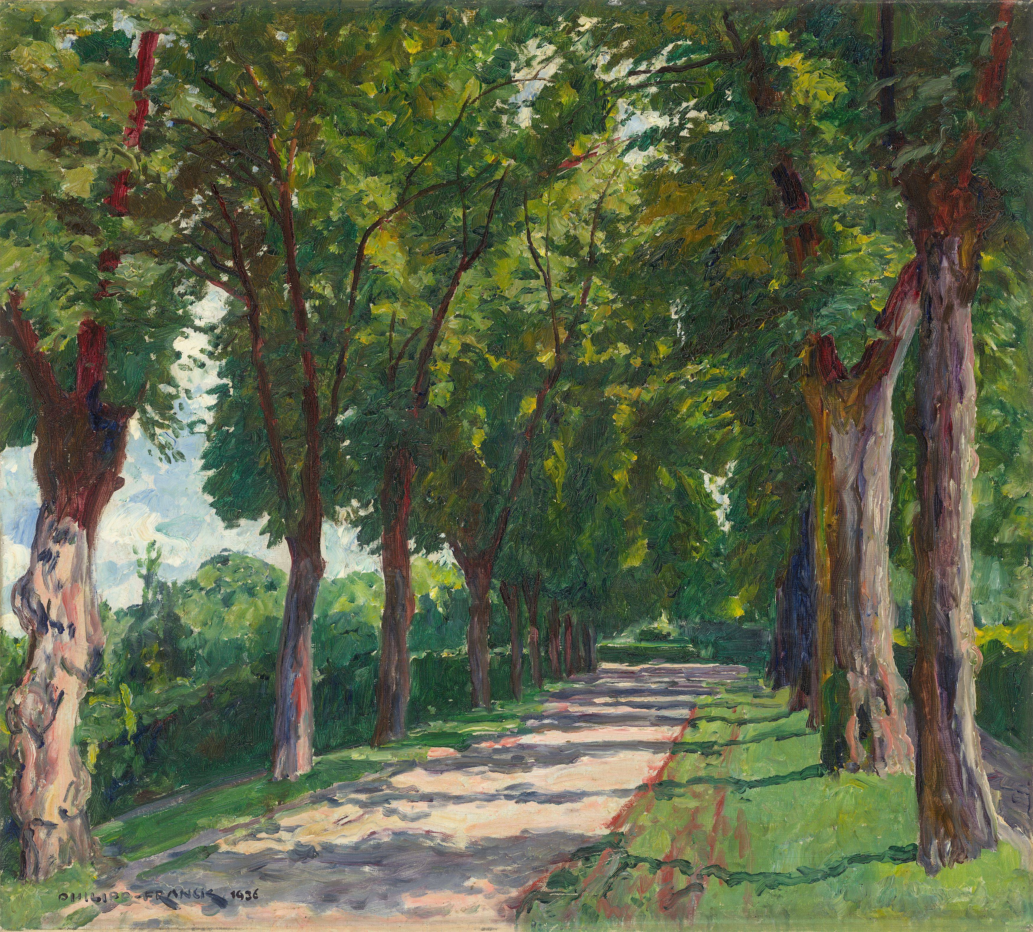 This picture shows the following artwork: Philipp Franck. ”Lindenallee” (Potsdam). 1936.
