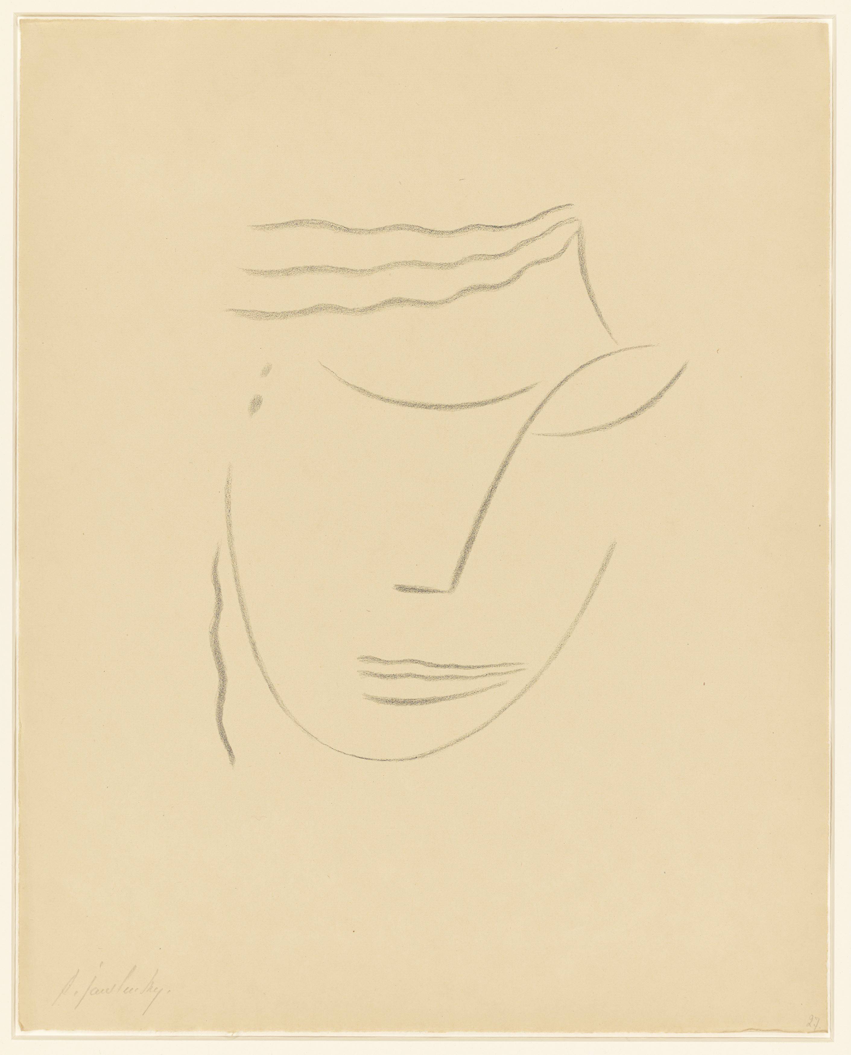 This picture shows the following artwork: Alexej von Jawlensky. ”Kopf III”. 1922.