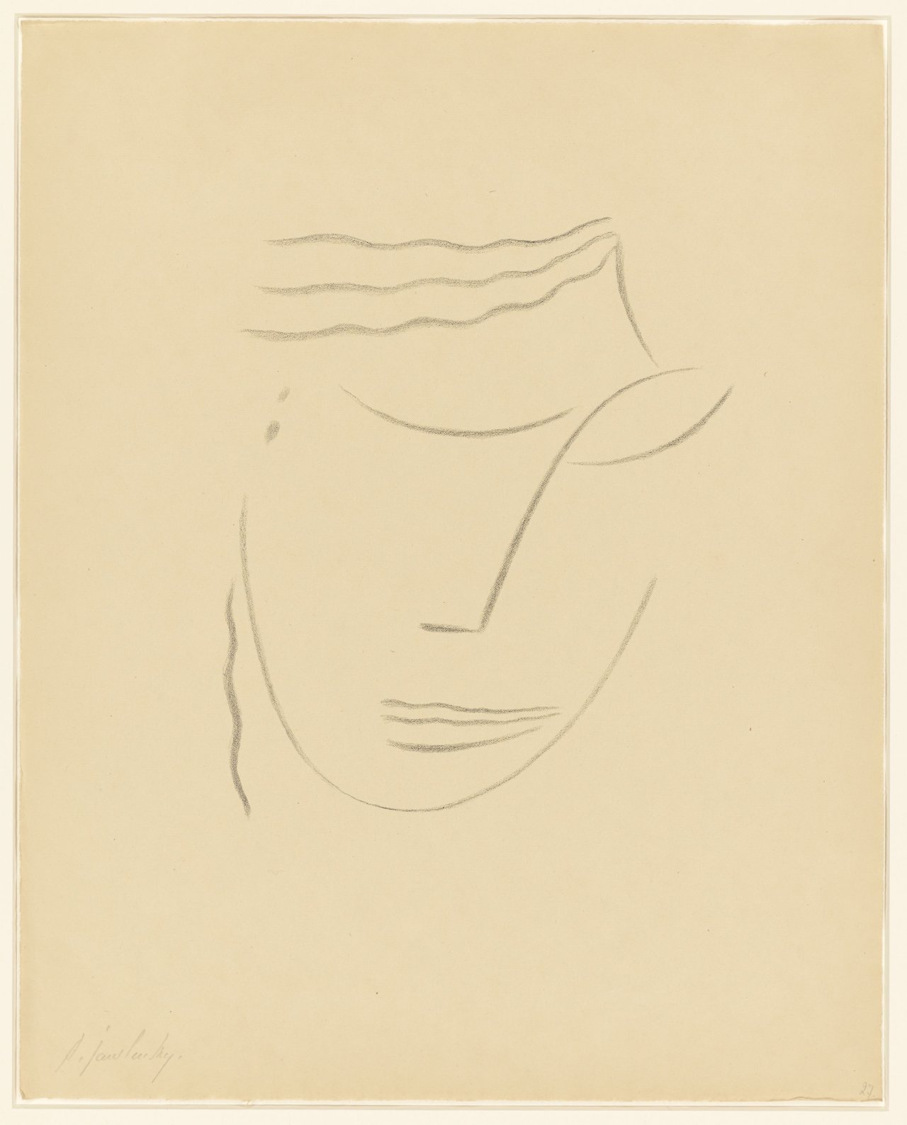 This picture shows the following artwork: Alexej von Jawlensky. ”Kopf III”. 1922.