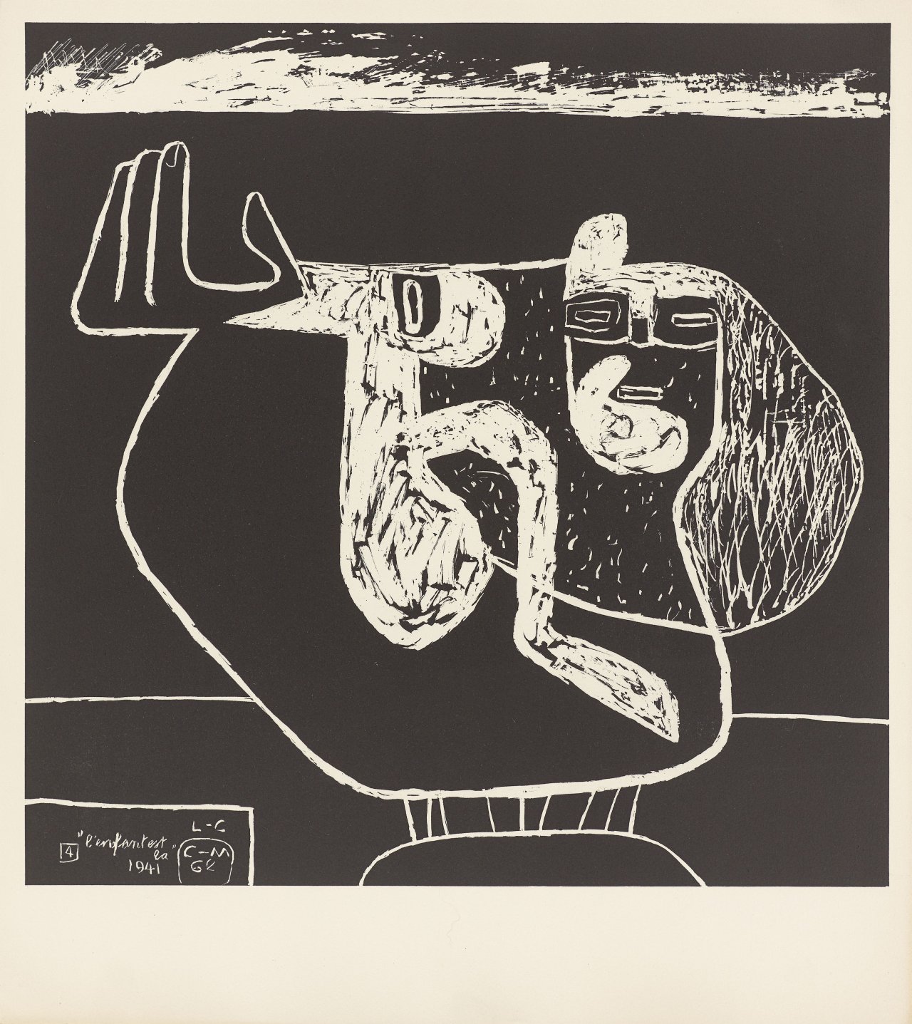 This picture shows the following artwork:  Le Corbusier. „La mer est toujours présente“. 1962.