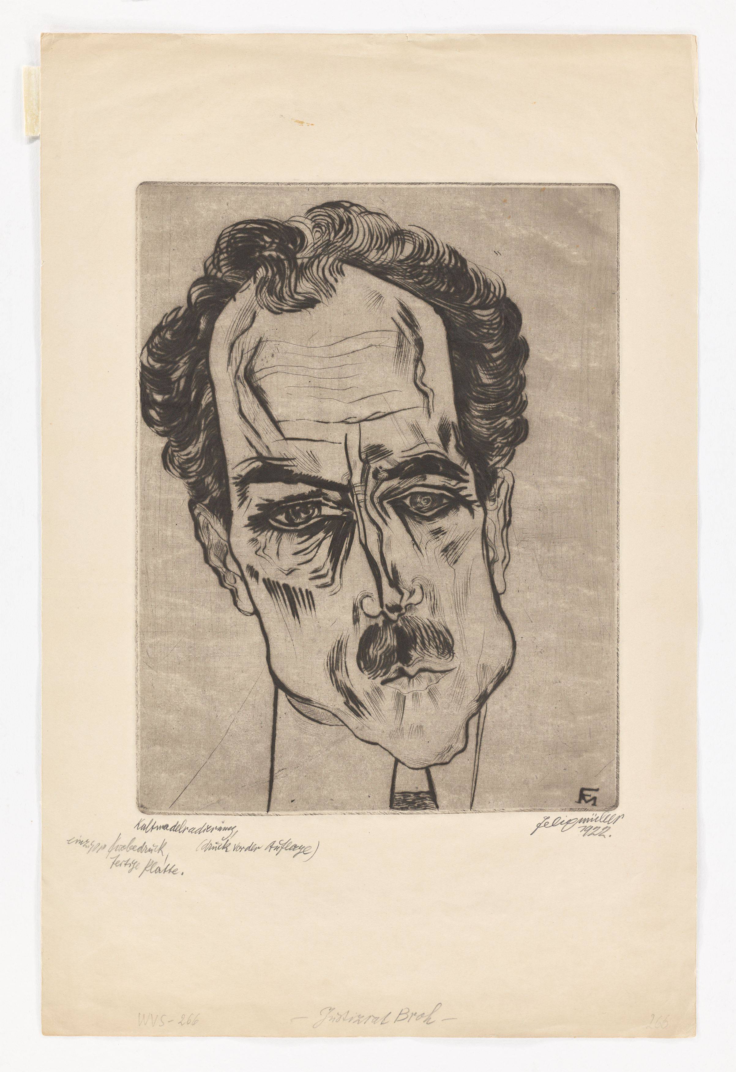 Auf diesem Bild ist das folgende Kunstwerk zu sehen: Conrad Felixmüller. „Porträt Justizrat James Broh“. 1922.