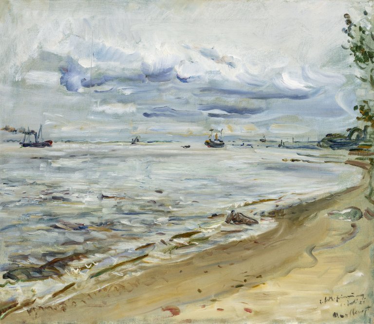 This picture shows the following artwork: Max Slevogt. Elbe at Teufelsbrück (Hamburg). 1929.
