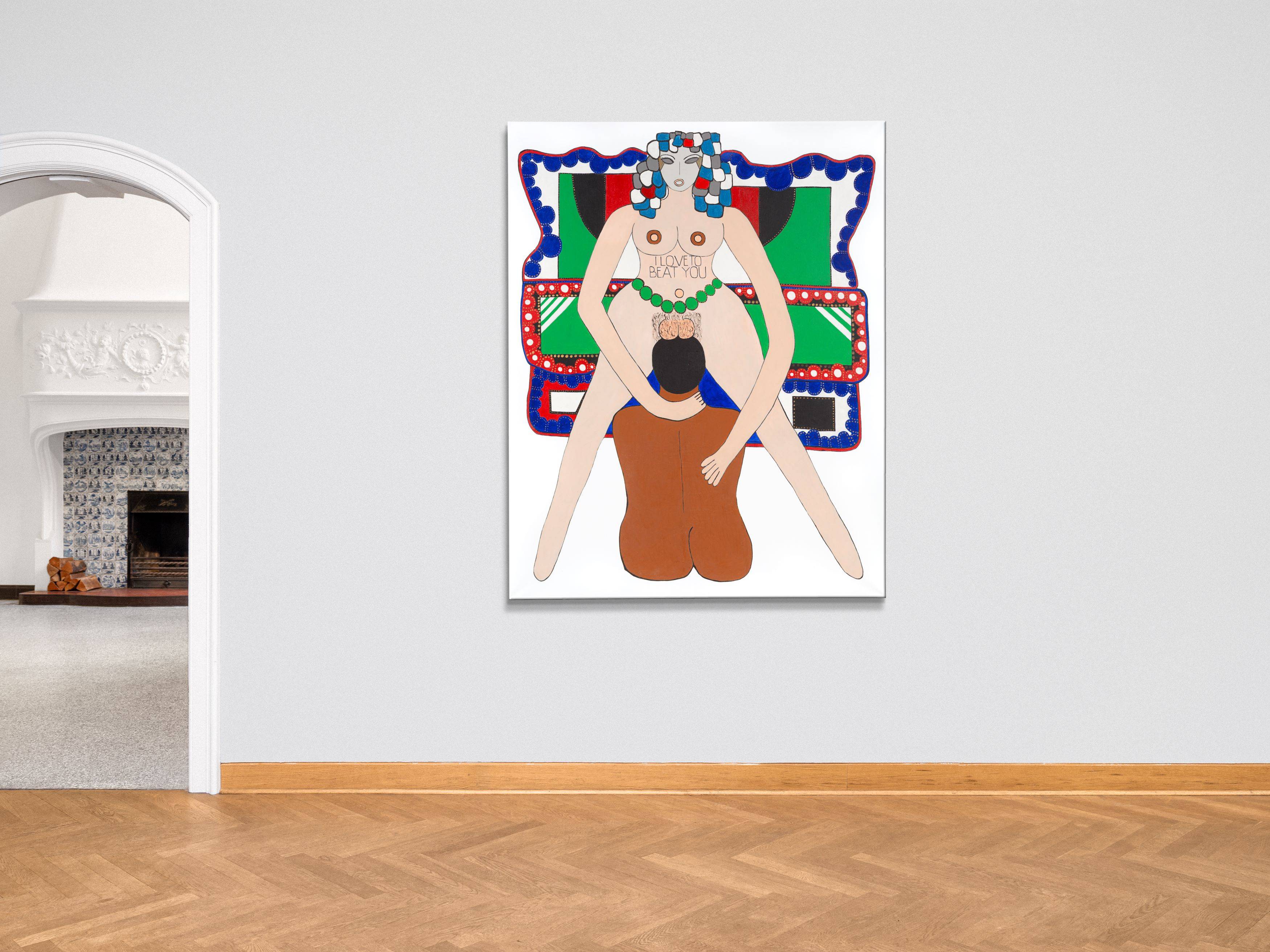 This picture shows the following artwork: Dorothy Iannone. ”I Love To Beat You”. 1969-71.