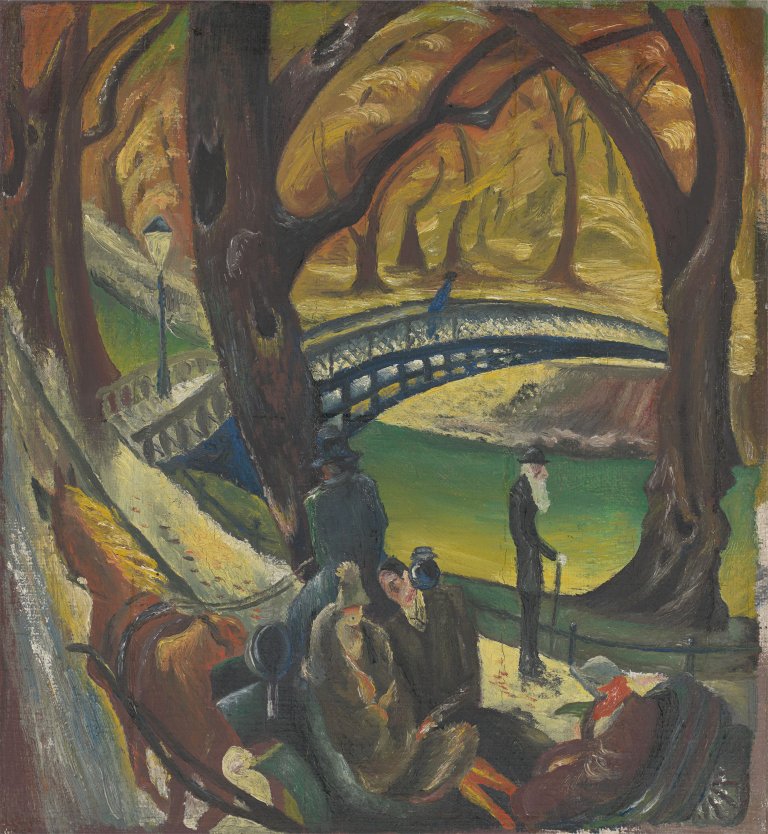 Auf diesem Bild ist das folgende Kunstwerk zu sehen: Albert Birkle. „Tiergartenherbst“. Um 1925.