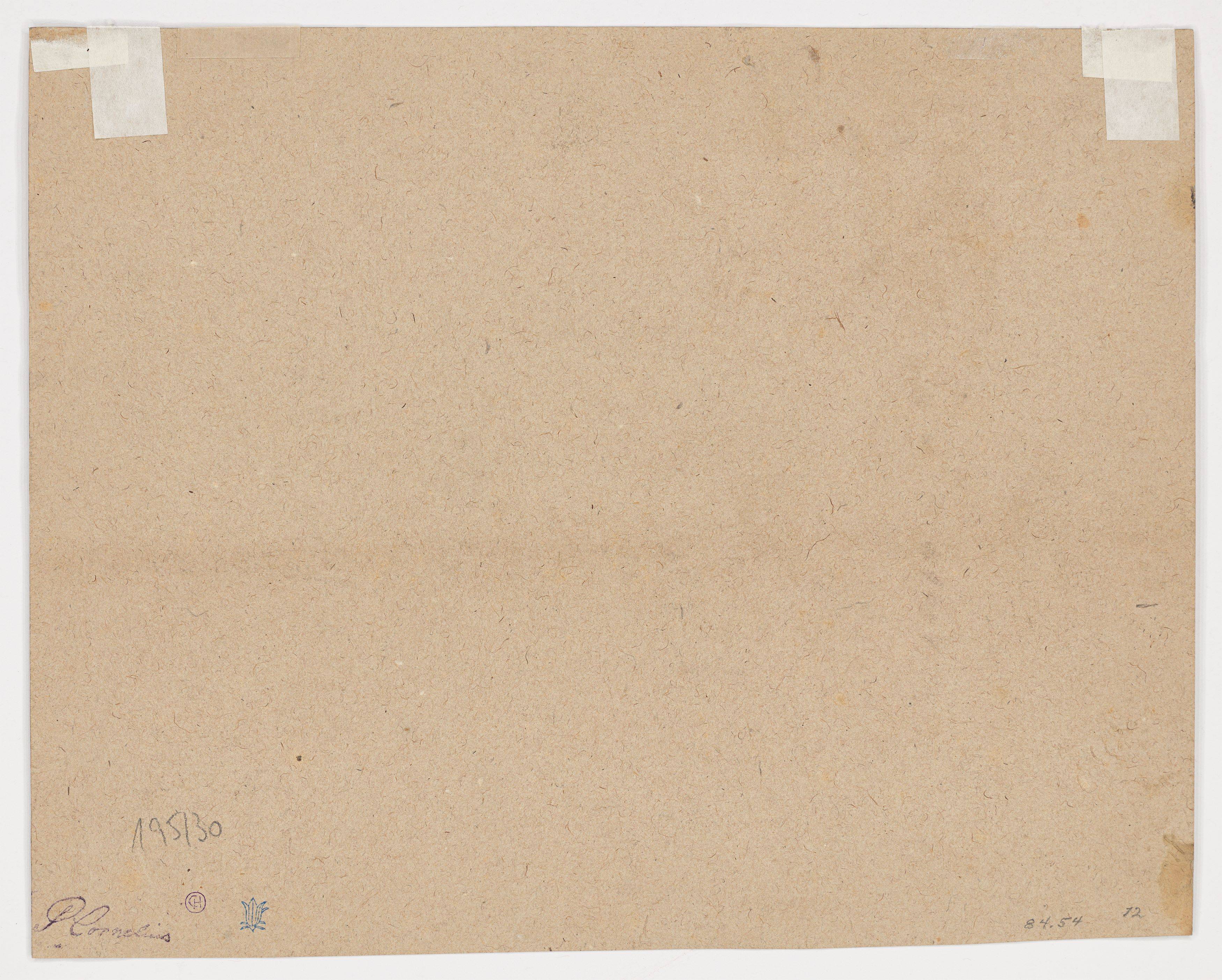 This picture shows the following artwork: Peter von Cornelius. Male half nude, reclining. 1834-35.