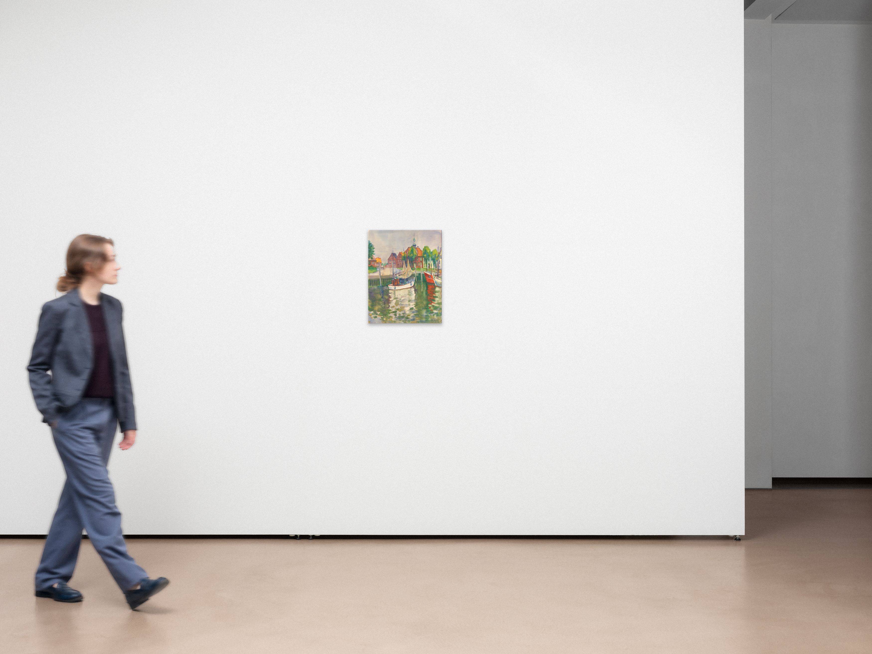 Auf diesem Bild ist das folgende Kunstwerk zu sehen: Conrad Felixmüller. „Hafen von Tönning“. 1967.