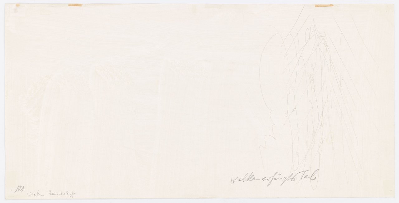 Auf diesem Bild ist das folgende Kunstwerk zu sehen: Otto Dix. „Wolkenverhängtes Tal (Weite Landschaft)“. 1933.