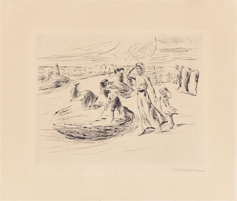 Auf diesem Bild ist das folgende Kunstwerk zu sehen: Max Liebermann. „Am Strande (Nordwijk)“. 1914/15.