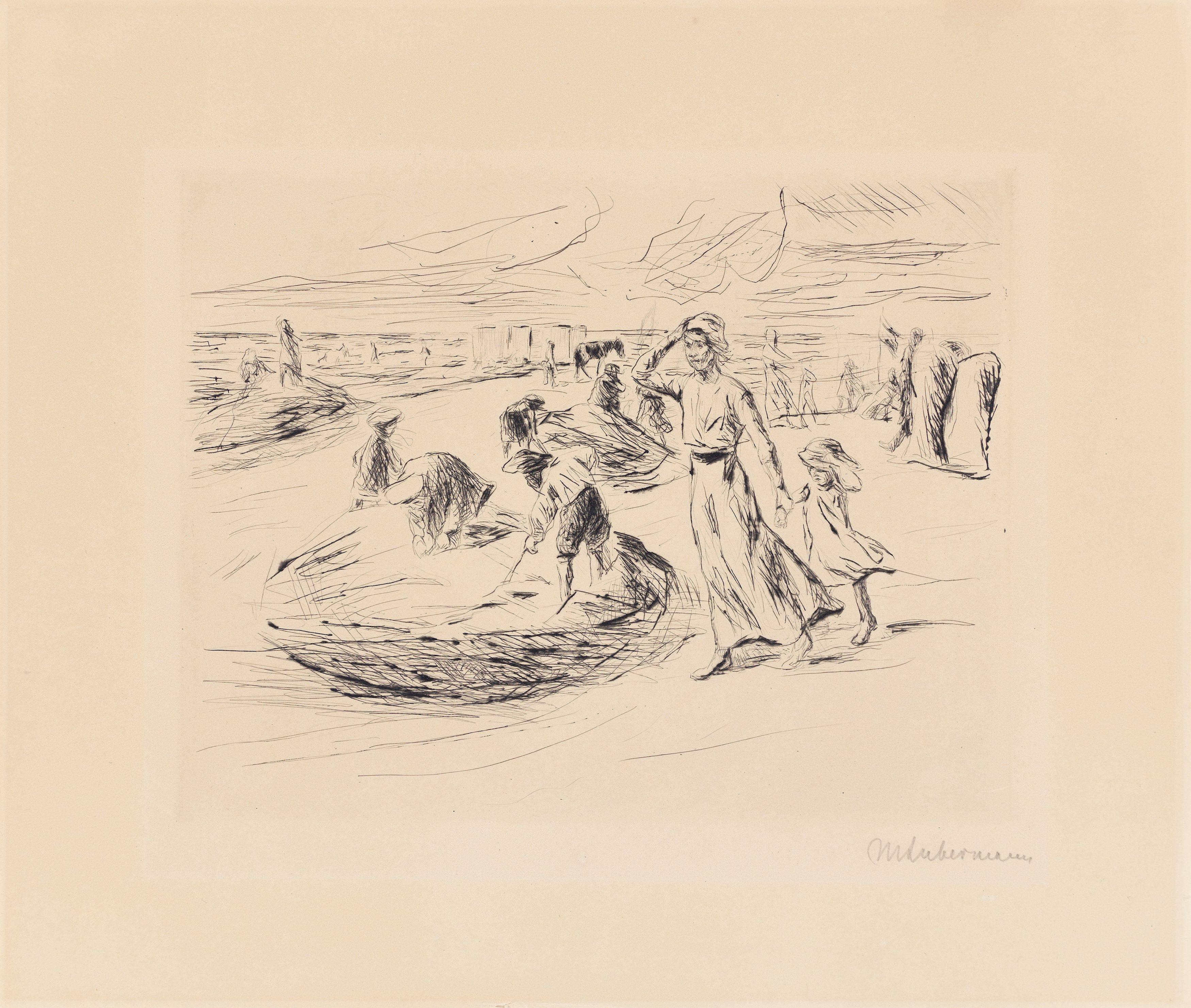 Auf diesem Bild ist das folgende Kunstwerk zu sehen: Max Liebermann. „Am Strande (Nordwijk)“. 1914/15.