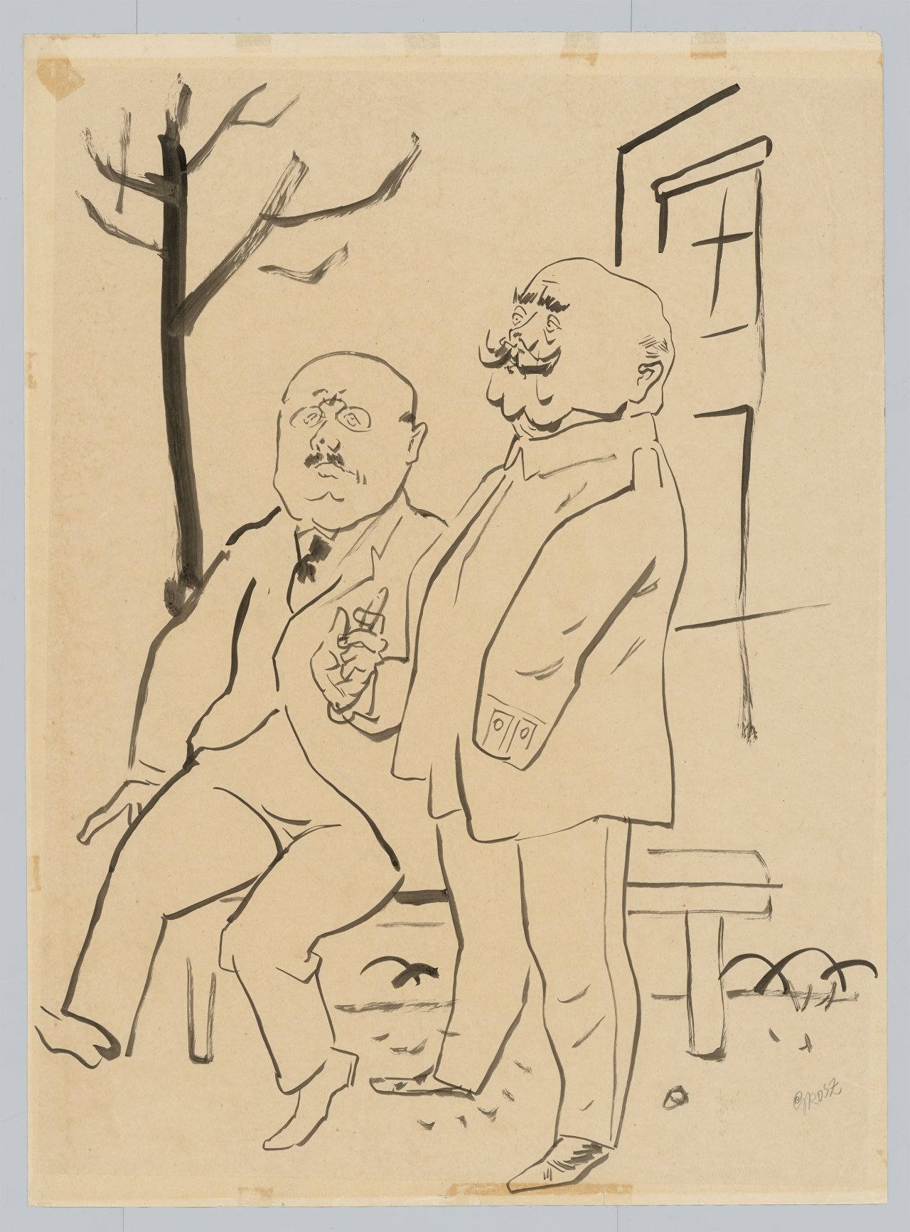 This picture shows the following artwork: George Grosz. ”Pensionäre”. 1924.