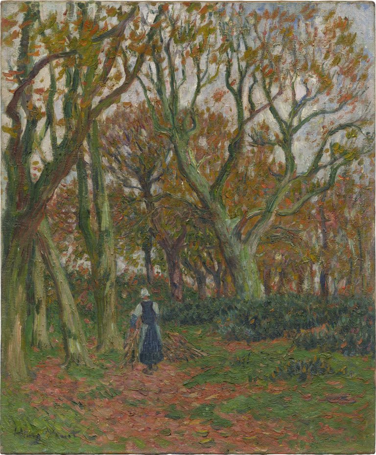 This picture shows the following artwork: Henry Moret. ”Les châtaigniers”. 1910.