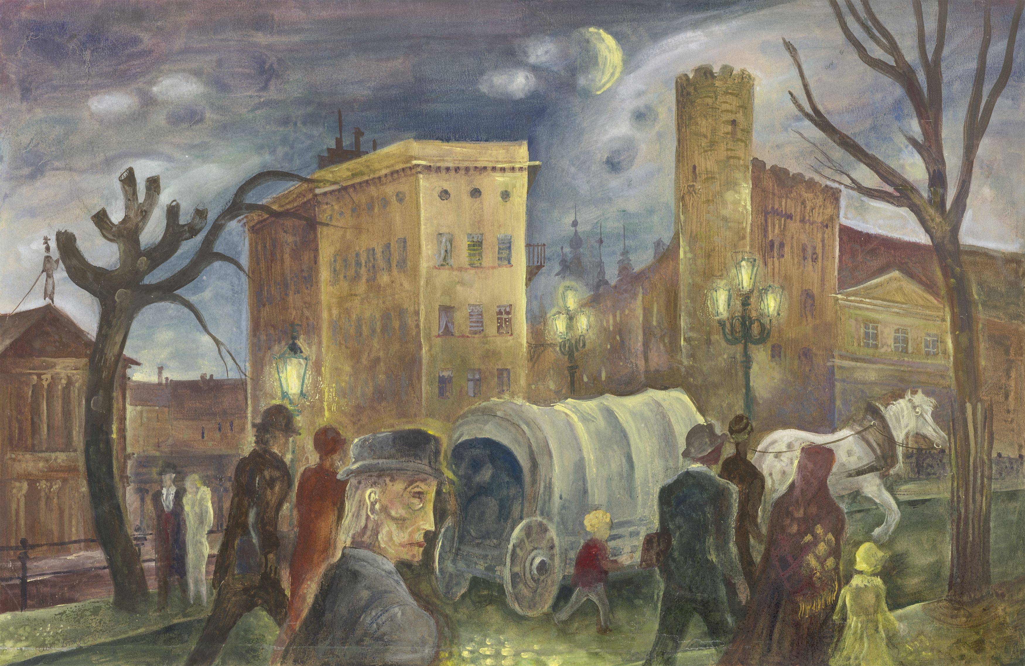 This picture shows the following artwork: Albert Birkle. ”Am Kronprinzen Ufer Berlin”. 1924.